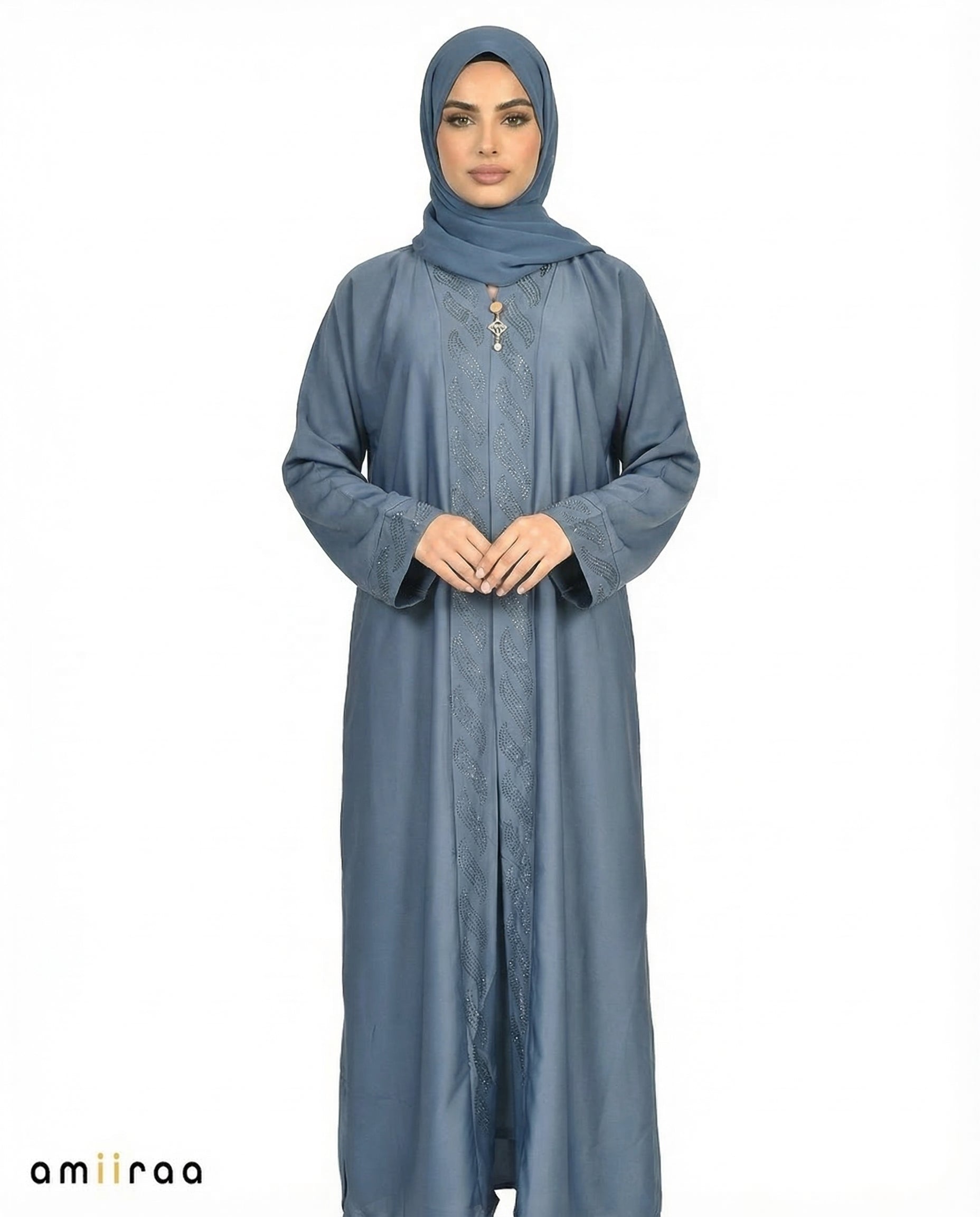 Tradewinds Diamante Front Panel Abaya