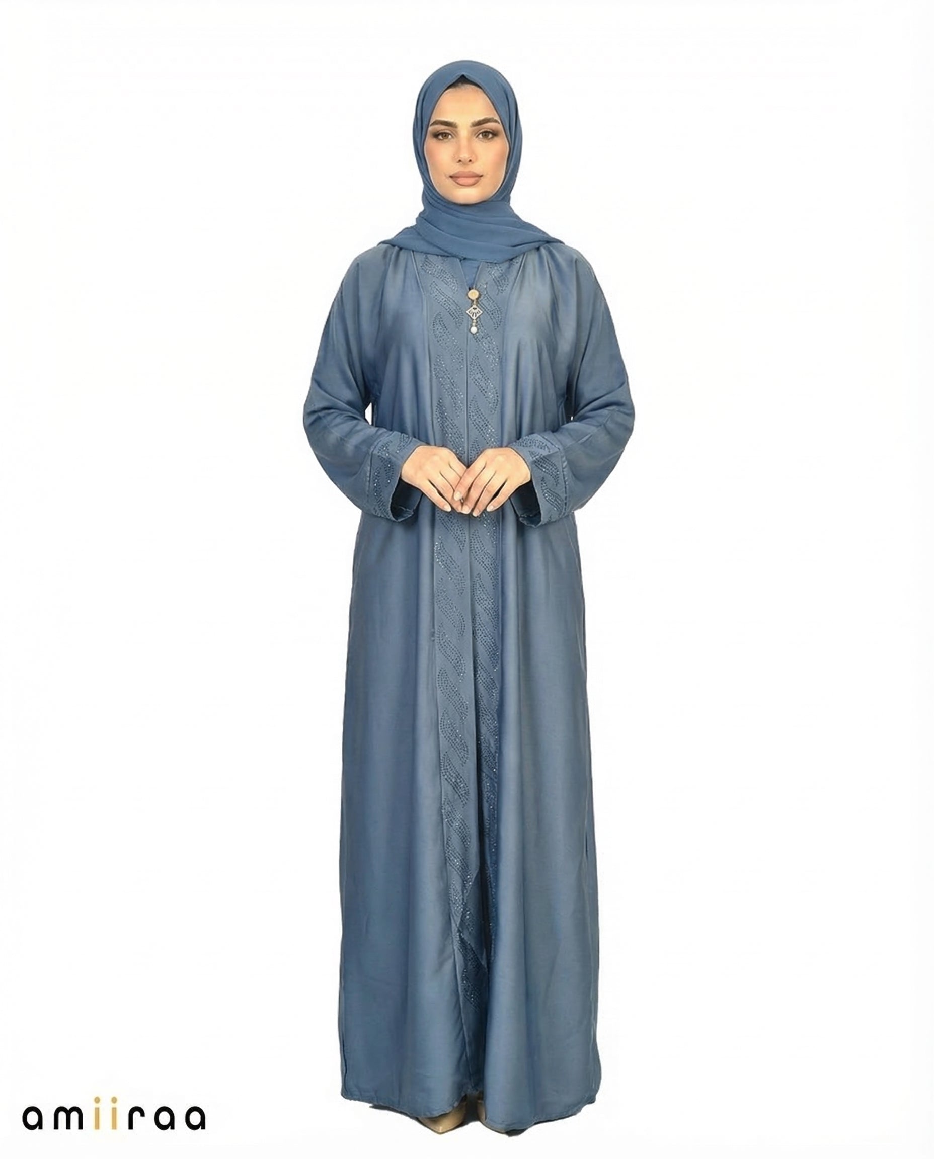 Tradewinds Diamante Front Panel Abaya