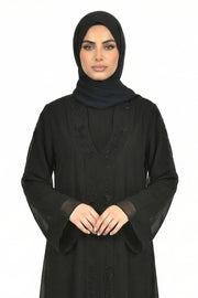 Tap Shoe Elegant Beaded Detail Open Front Abaya