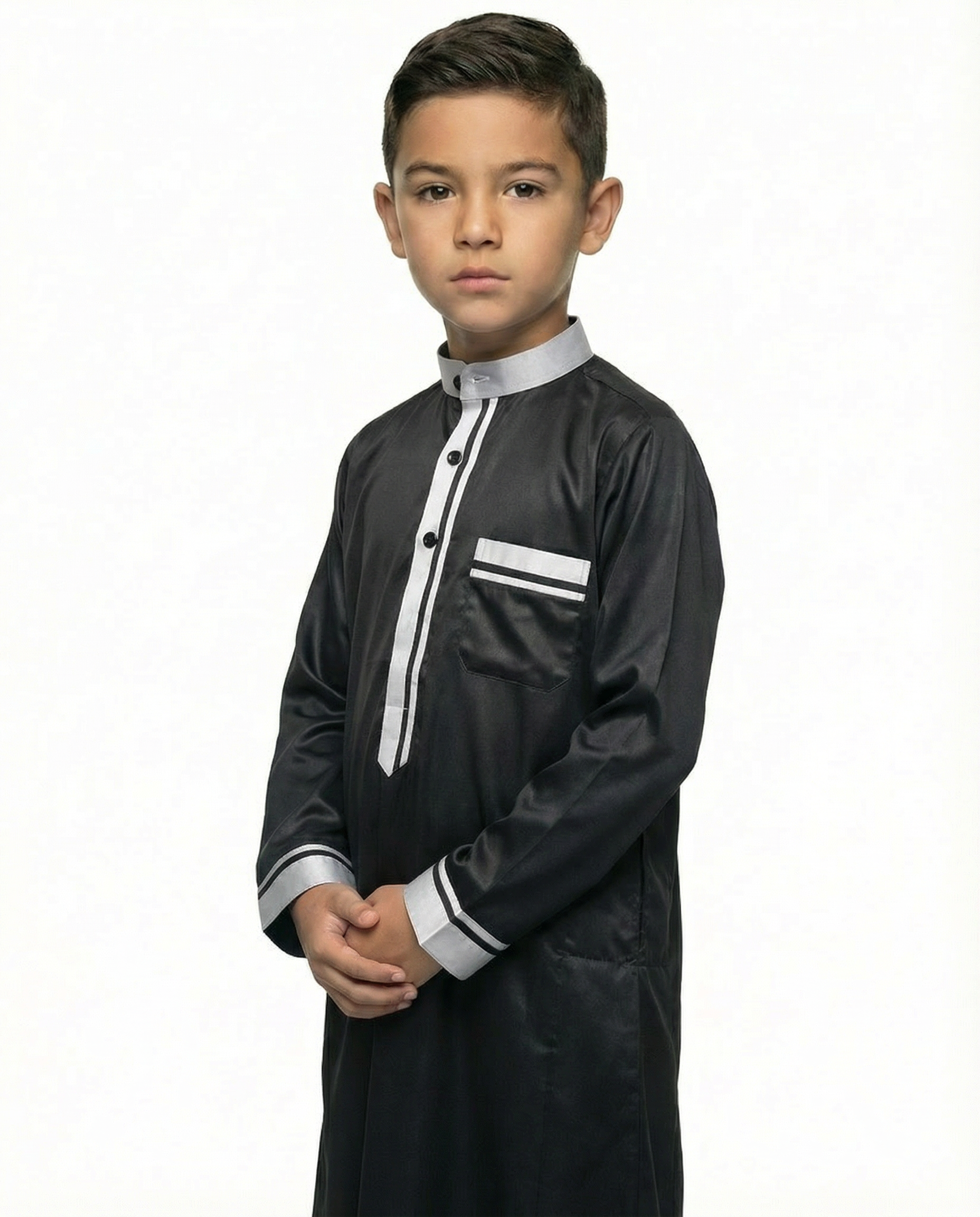 Tap Shoe Emirati Panel Collar Thobe with Chest Pocket