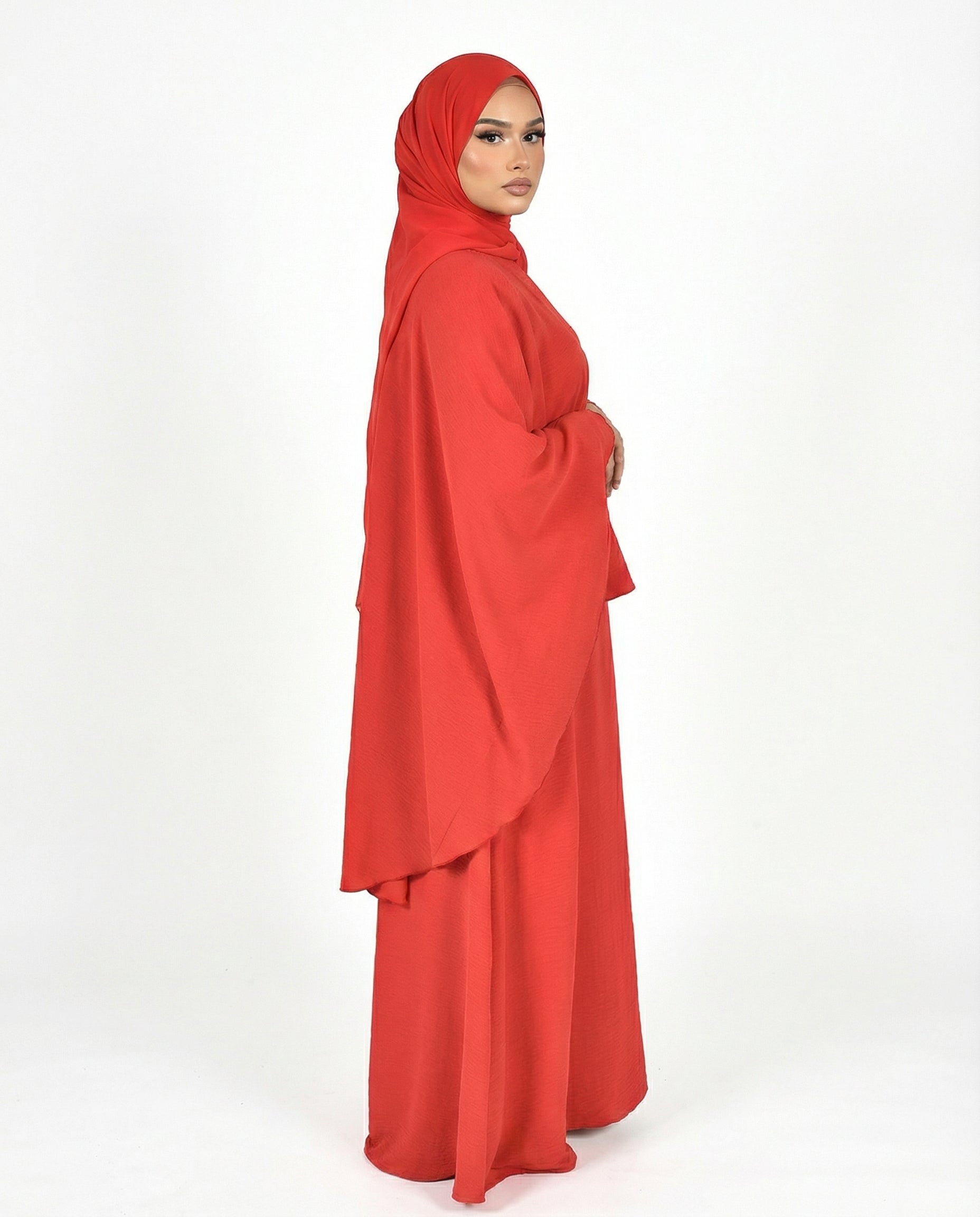 Red Alert Airflow Cape Abaya
