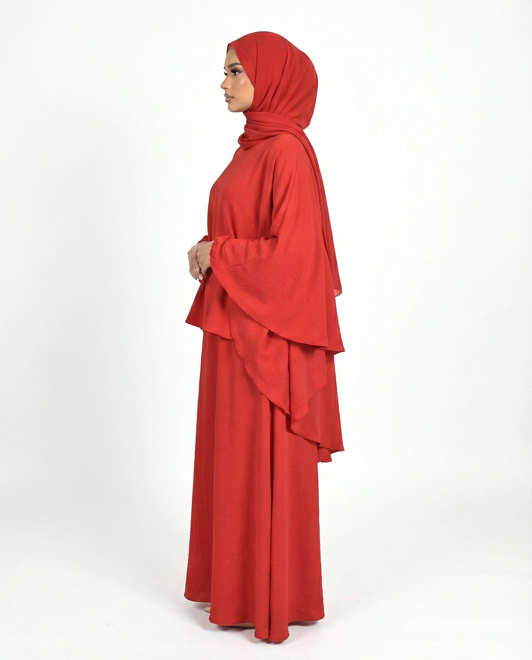 Red Alert Airflow Cape Abaya