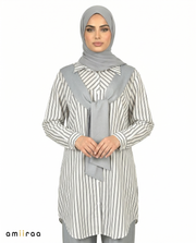 Tradewinds Striped Modest Shirt & Wide-Leg Pants Set