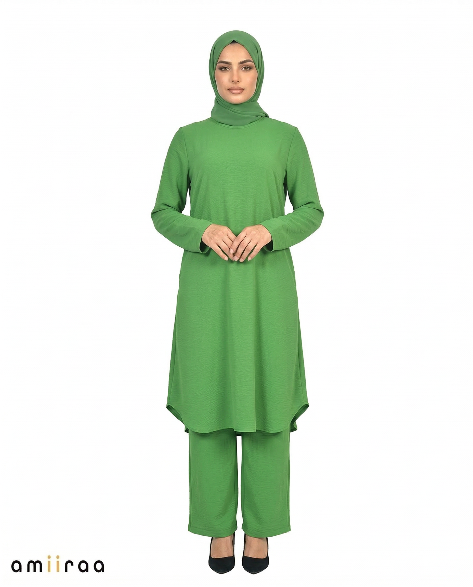 Green Bee Modest Airflow Tunic & Pants 2PC Set