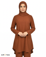 Brandy Brown Modest Airflow Tunic & Pants 2PC Set
