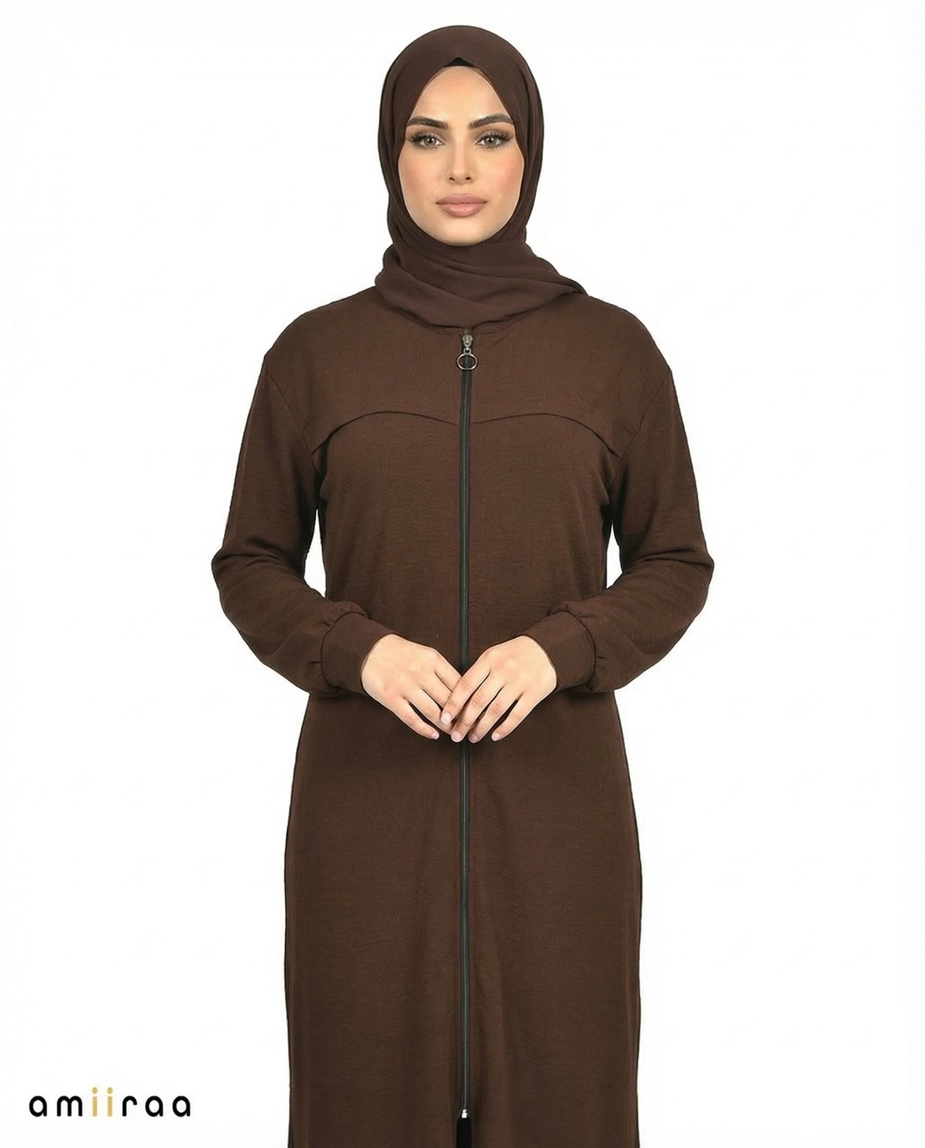 Coffee Bean Ladies Modest Longline Tunic