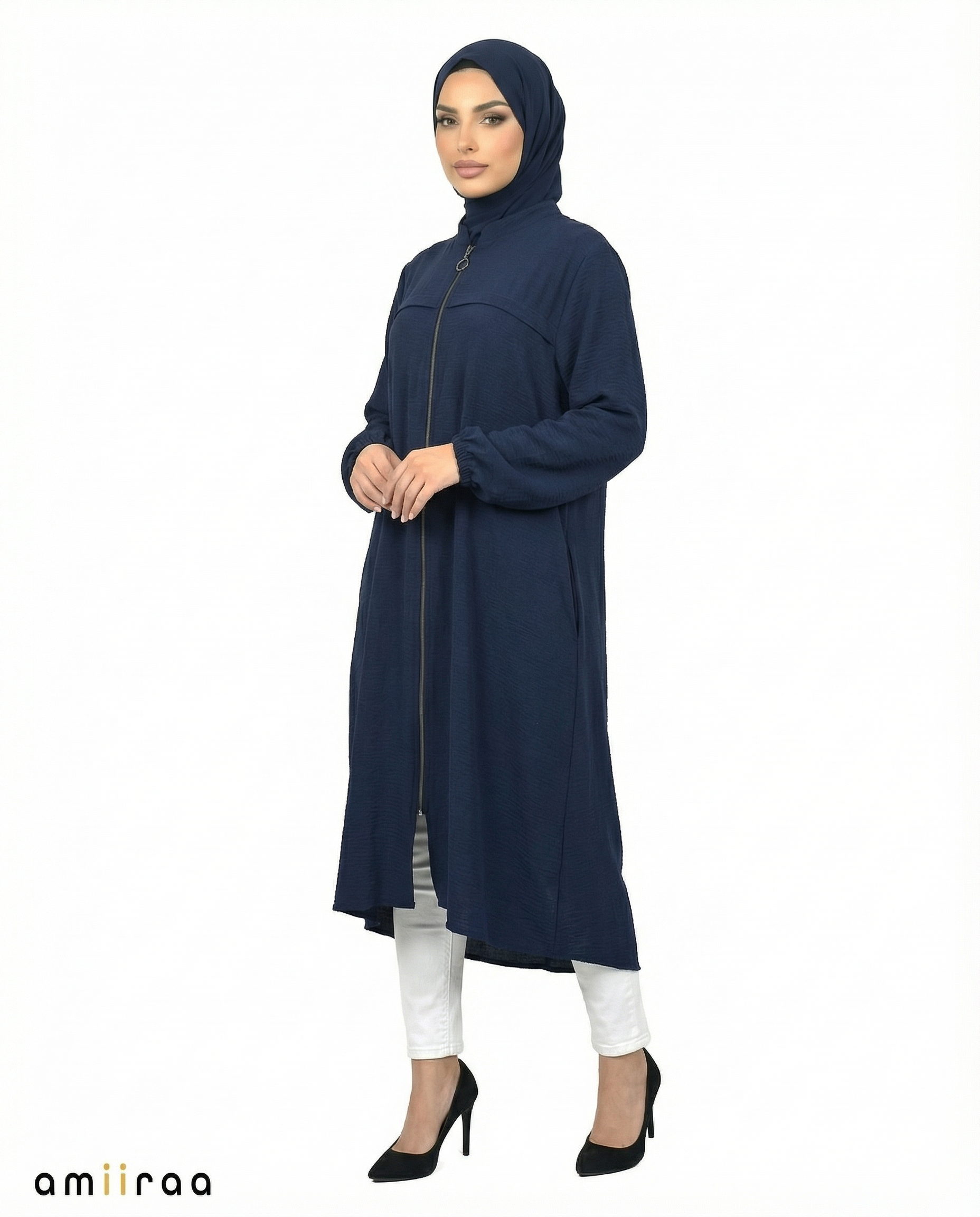 Black Iris Ladies Modest Longline Tunic