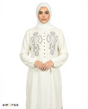 Billowing Sail Beaded Modest Long Sleeve Tunic Shirt