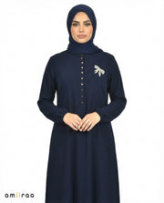 Pageant Blue Bow Embroided Modest Tunic Shirt