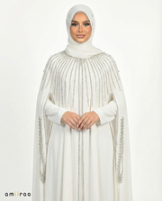 Glacier Waterfall Beaded Two-Piece Cloak Abaya
