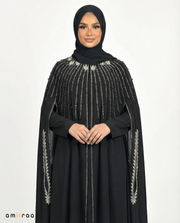 Tap Shoe Waterfall Beaded Two-Piece Cloak Abaya