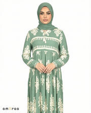 Capulet Olive Detail Long Sleeve Modest Maxi Dress