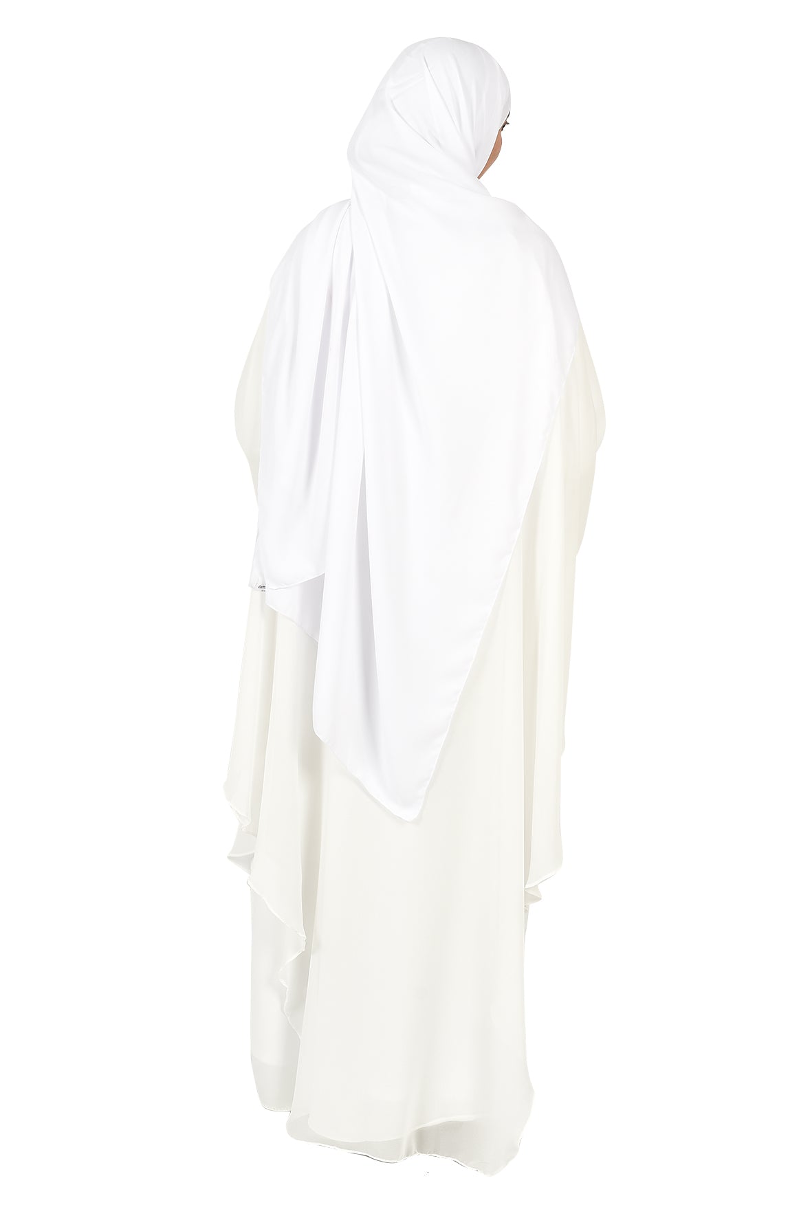 White Abaya with Geometric Crystal Embellishments (ladies abaya )