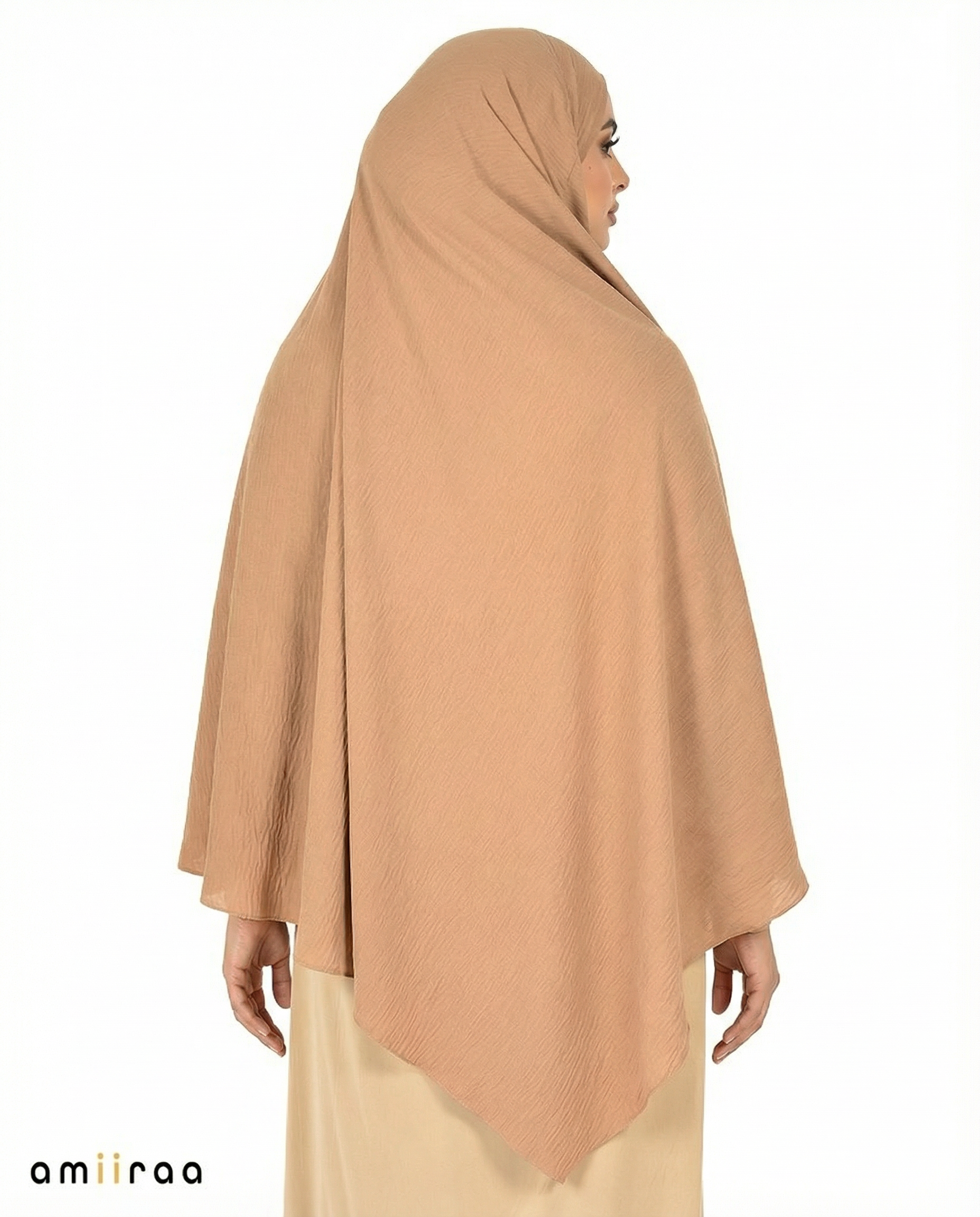 Indian Tan Single Layer Flow Modest Khimar