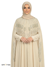 Desert Sage Celeste Beaded Two-Piece Cloak Abaya Set