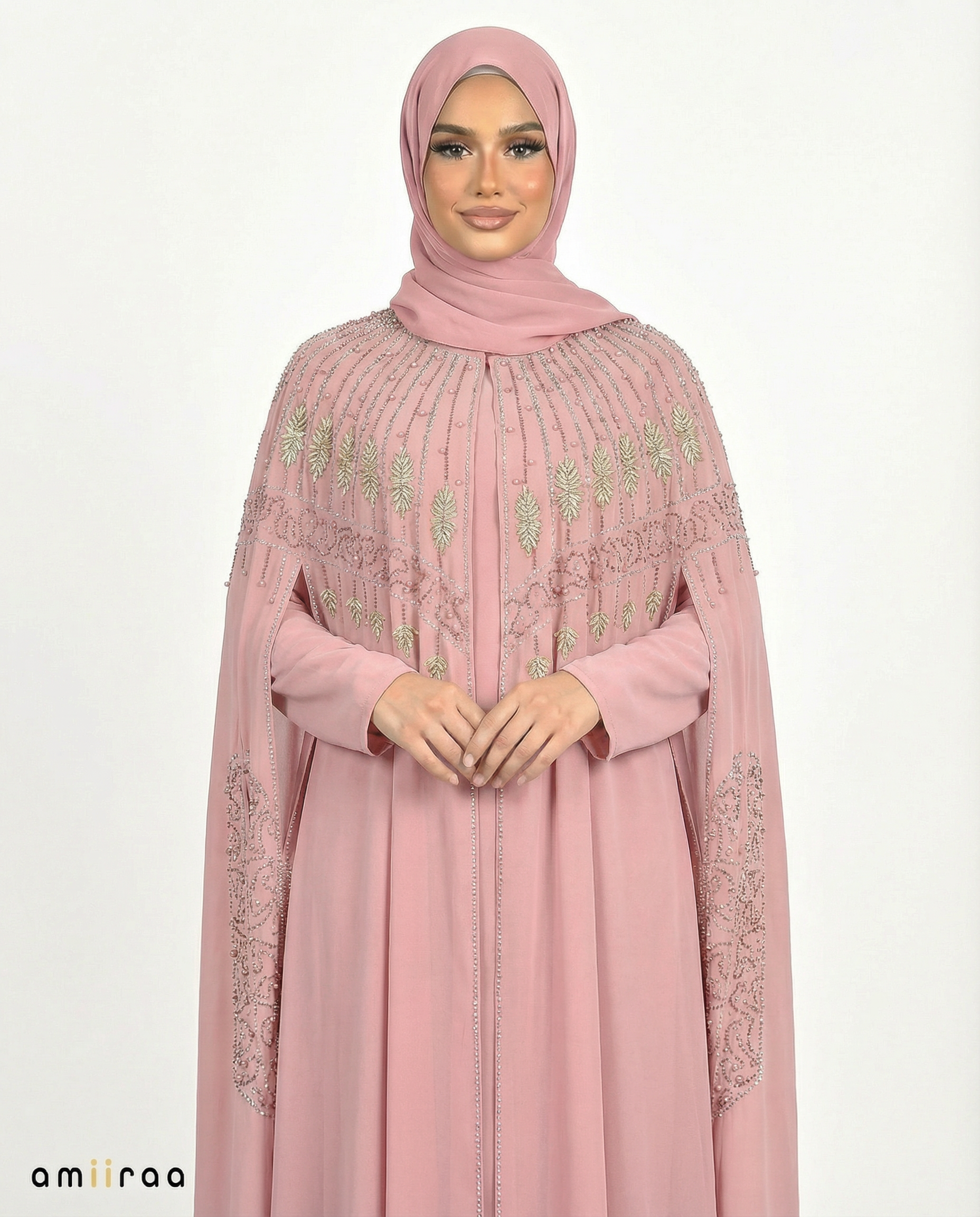 Toadstool Celeste Beaded Two-Piece Cloak Abaya Set
