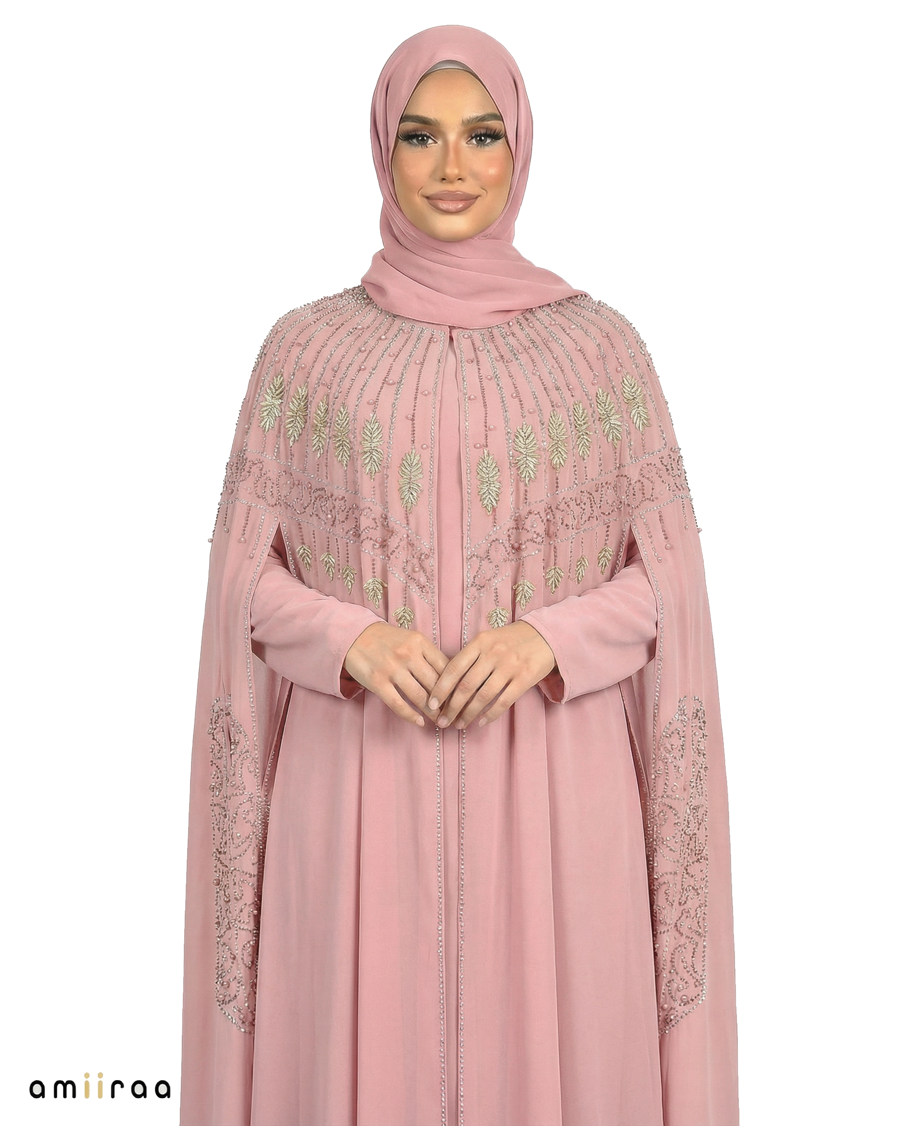 Toadstool Celeste Beaded Two-Piece Cloak Abaya Set
