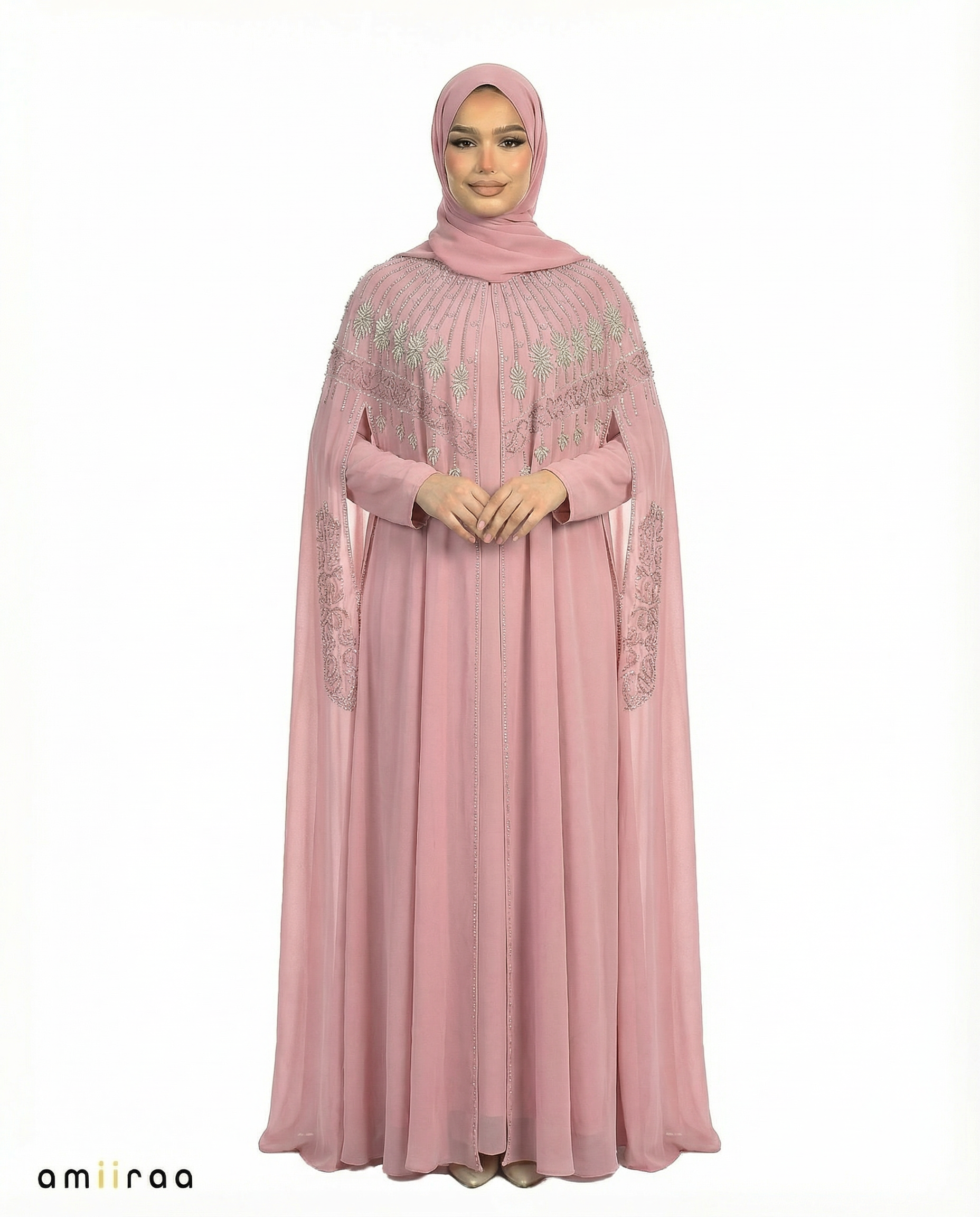 Toadstool Celeste Beaded Two-Piece Cloak Abaya Set