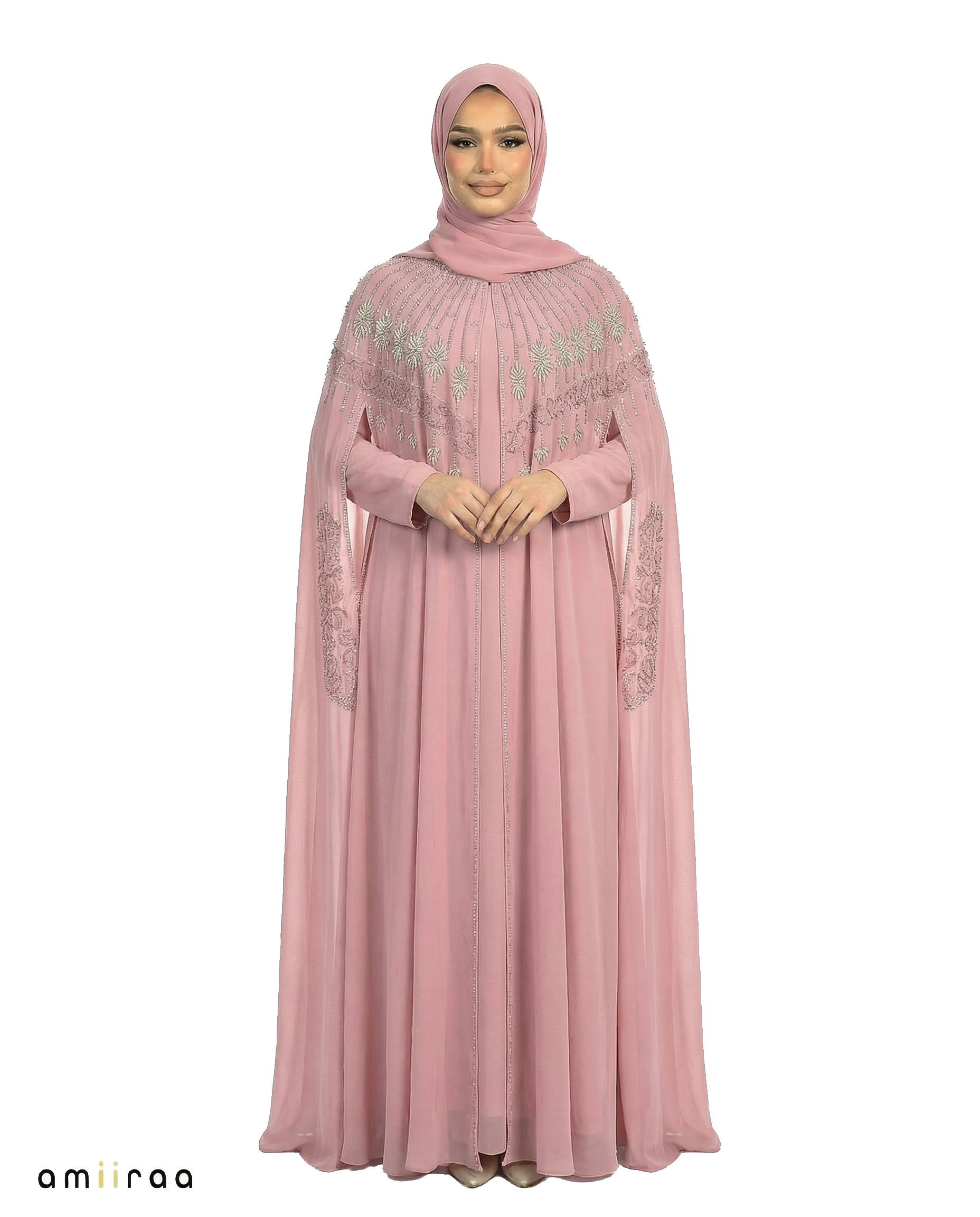 Toadstool Celeste Beaded Two-Piece Cloak Abaya Set