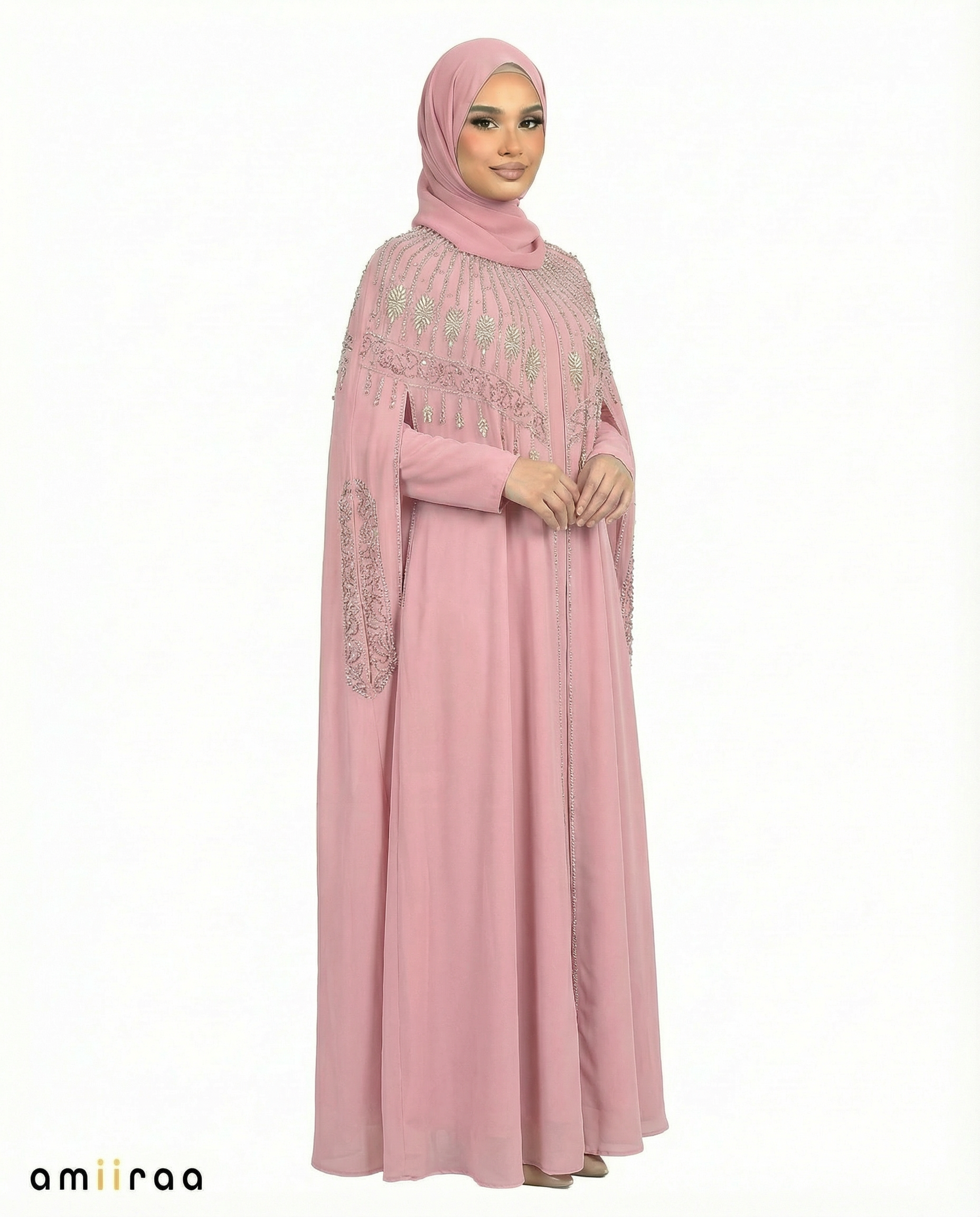 Toadstool Celeste Beaded Two-Piece Cloak Abaya Set