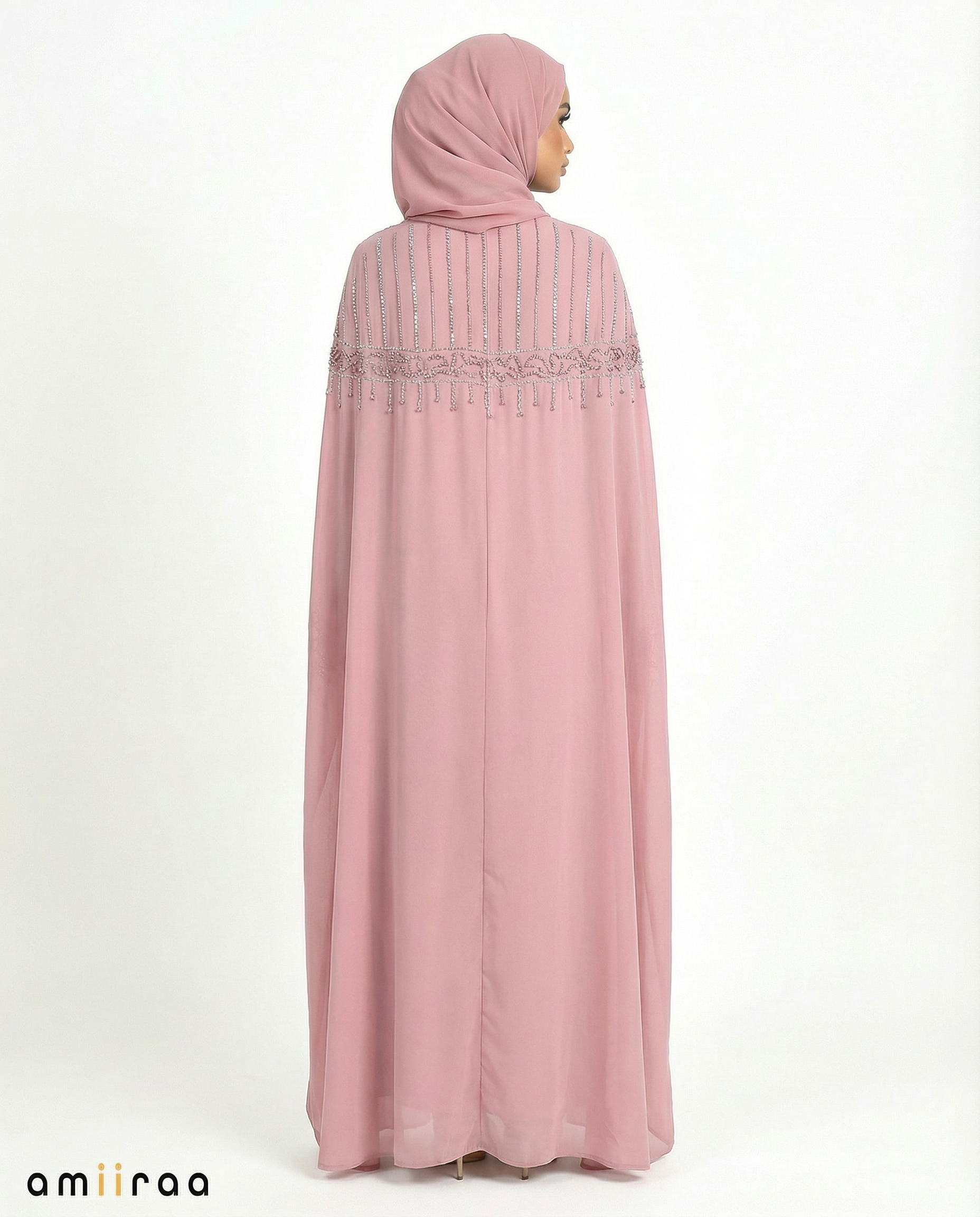 Toadstool Celeste Beaded Two-Piece Cloak Abaya Set