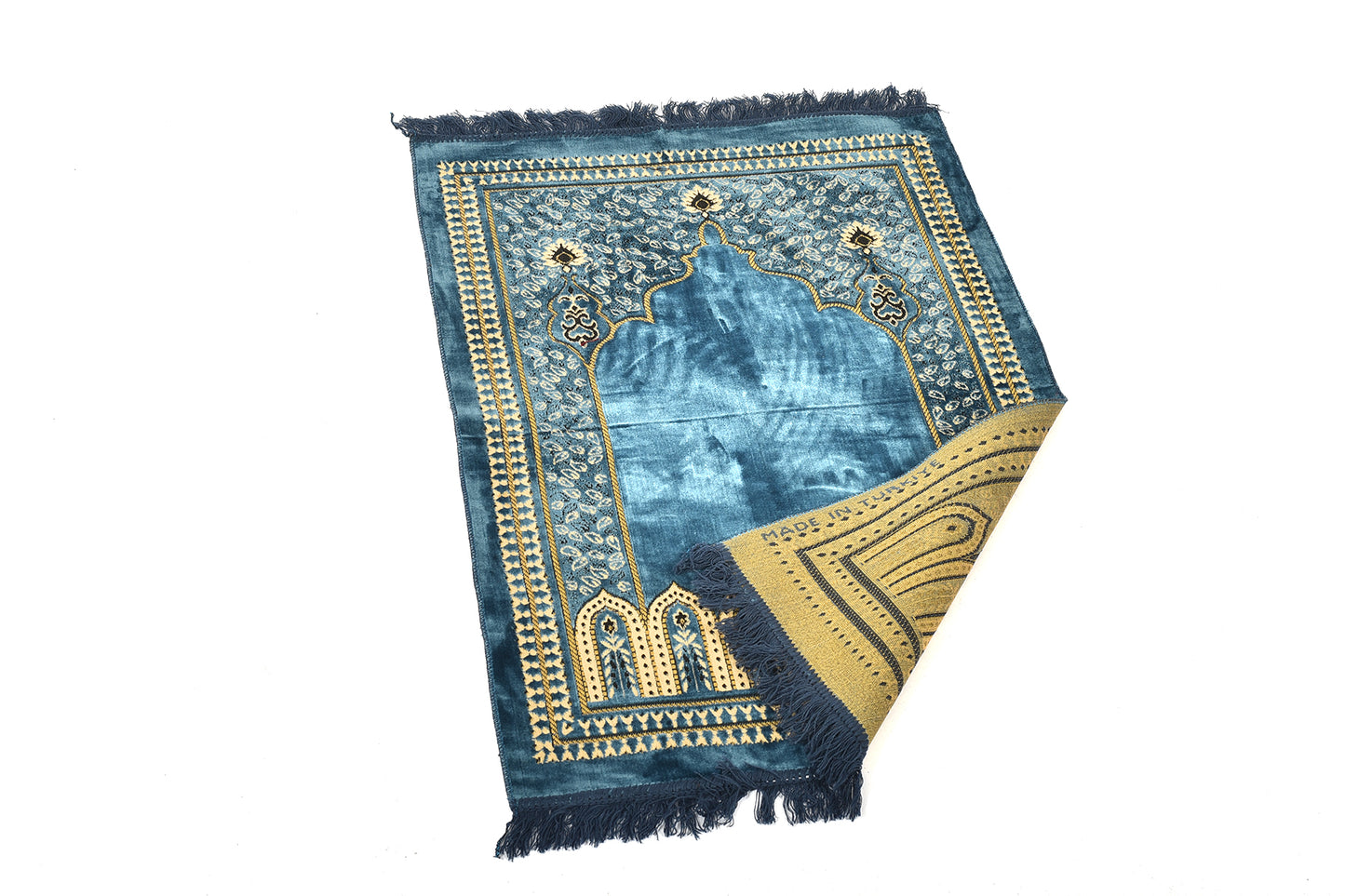 Premium Prayer Rug – Elegant Islamic Design in Royal Blue  (musallahs )