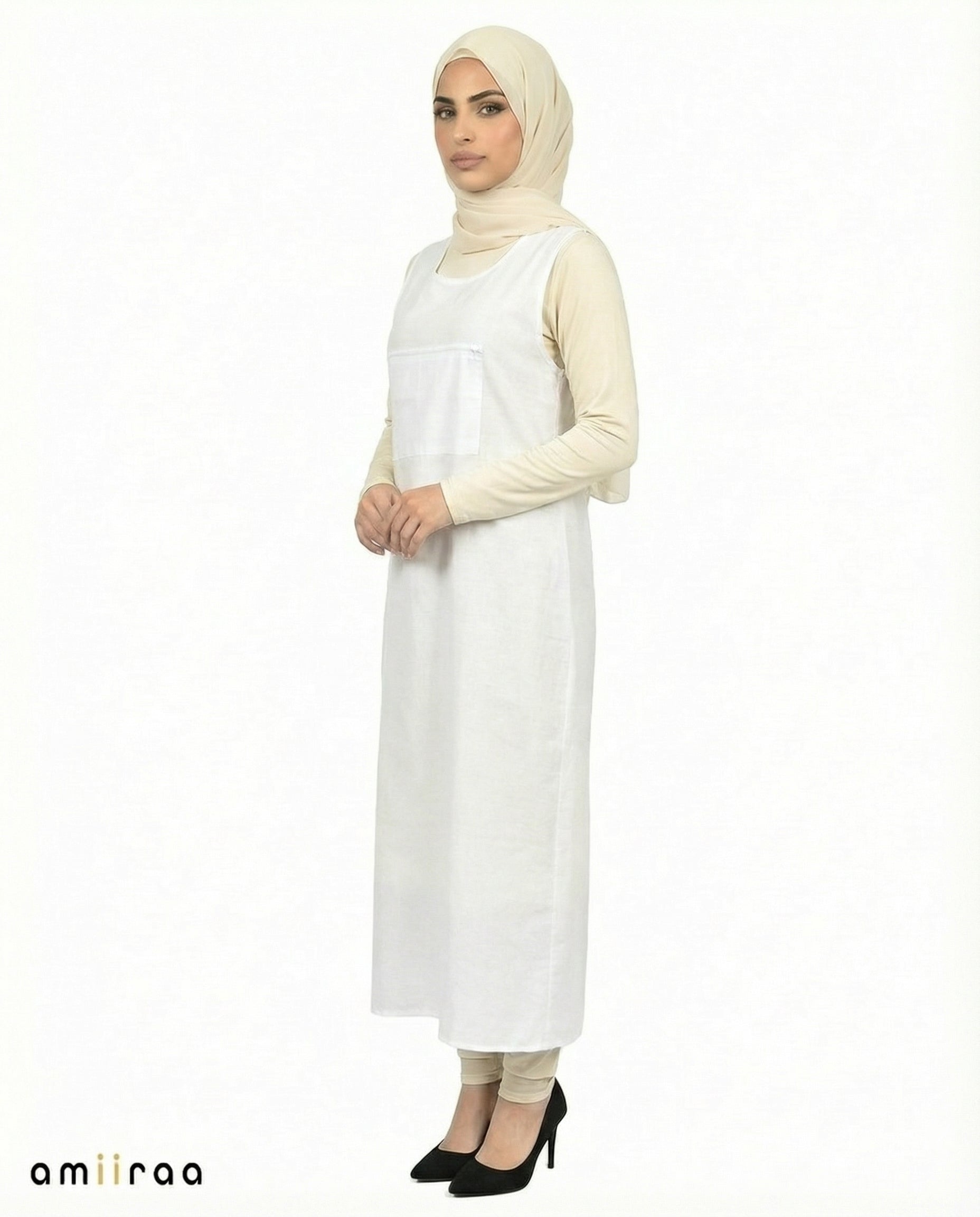 Brilliant White Essential Lightweight Ladies Ihram Petticoat