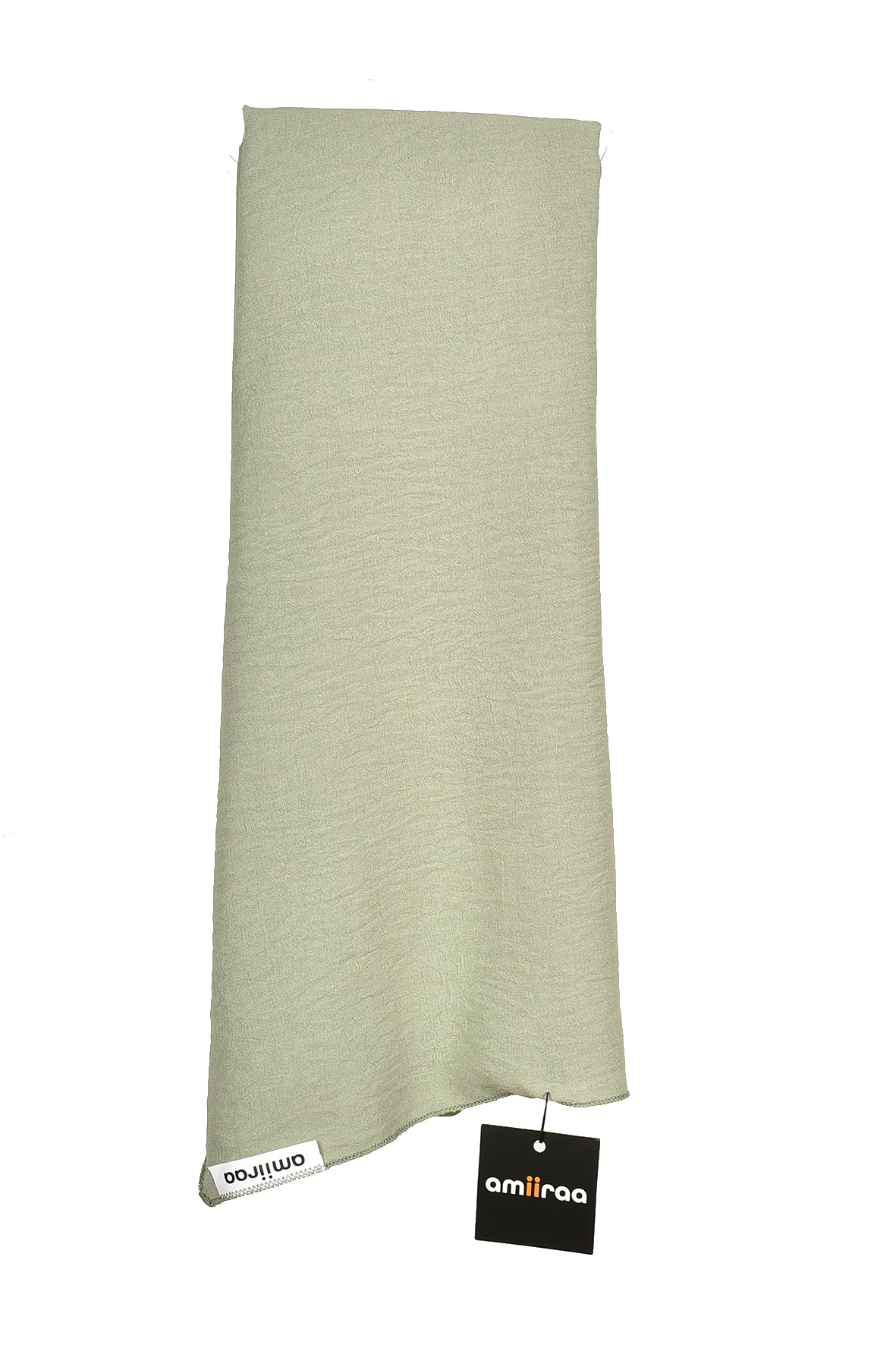 Iceberg Green Soft airflow fabric scarf with a subtle crinkle texture, perfect for daily modest wear.