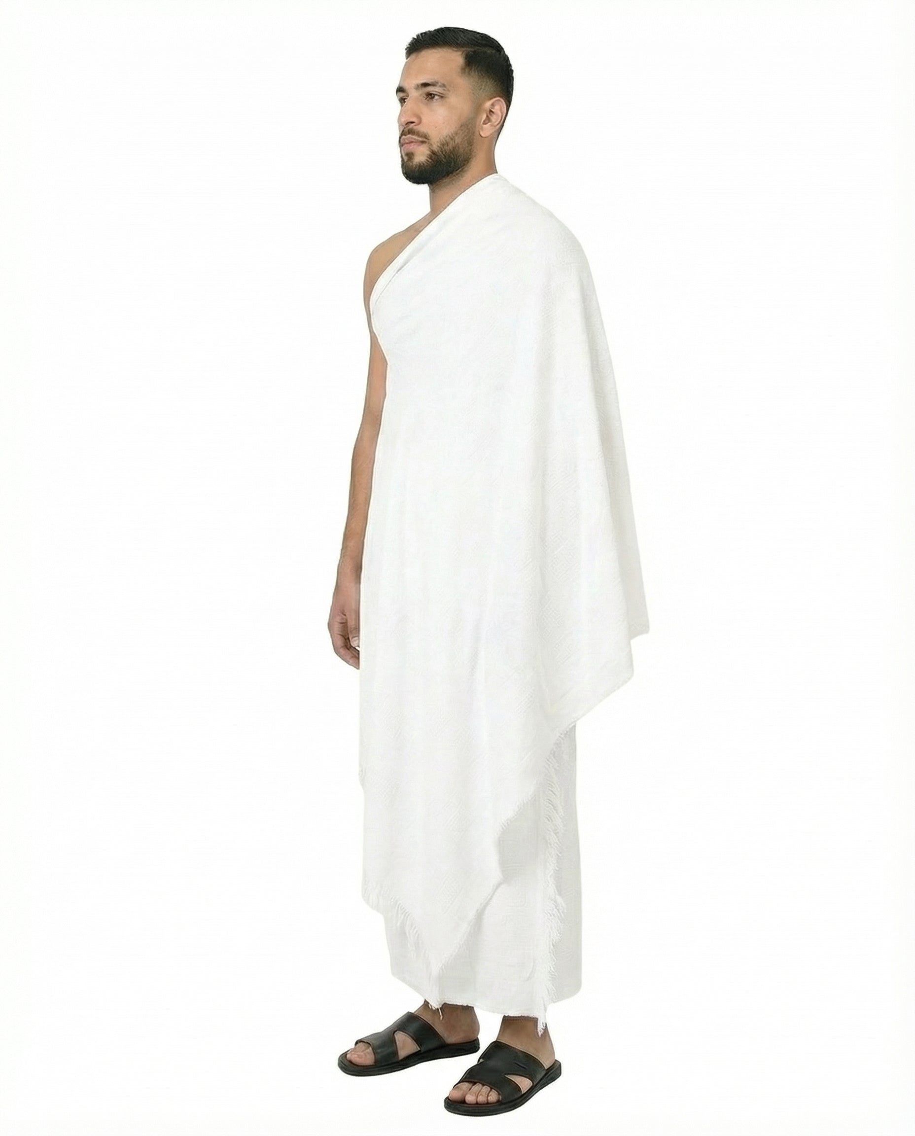 Brilliant White Classic Lightweight Men’s Ihram Two-Piece Set