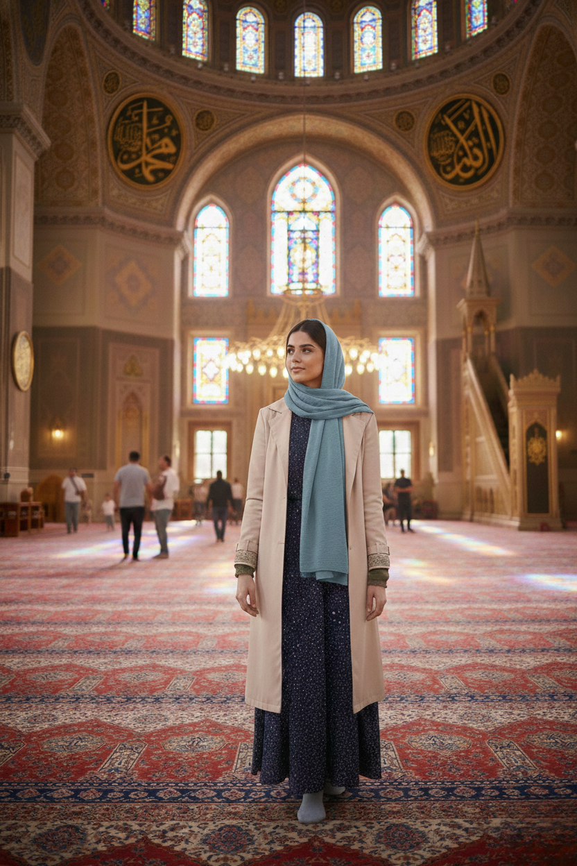 Tapestry Soft airflow fabric scarf with a subtle crinkle texture, perfect for daily modest wear.