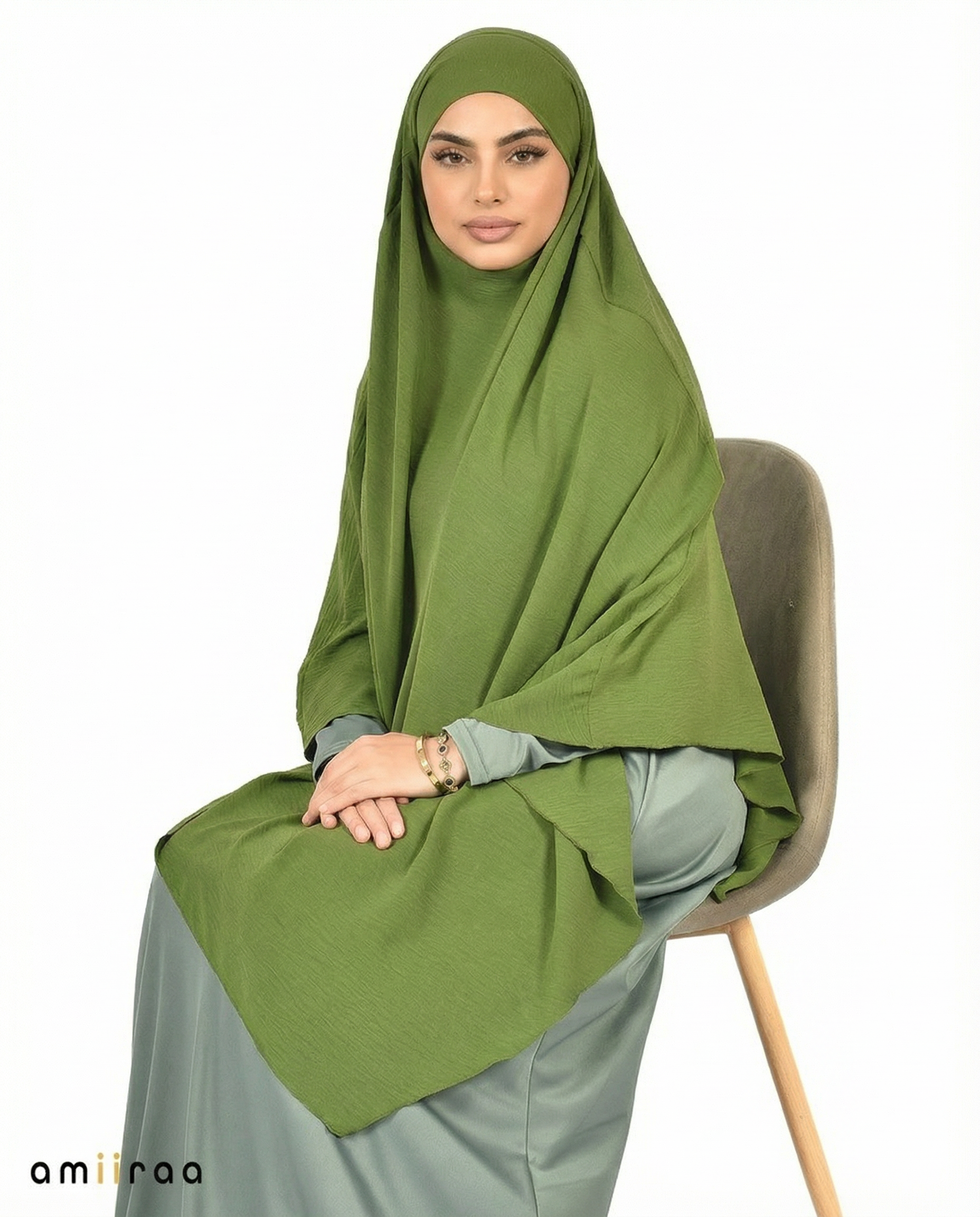Garden Green Single Layer Airflow Modest Khimar