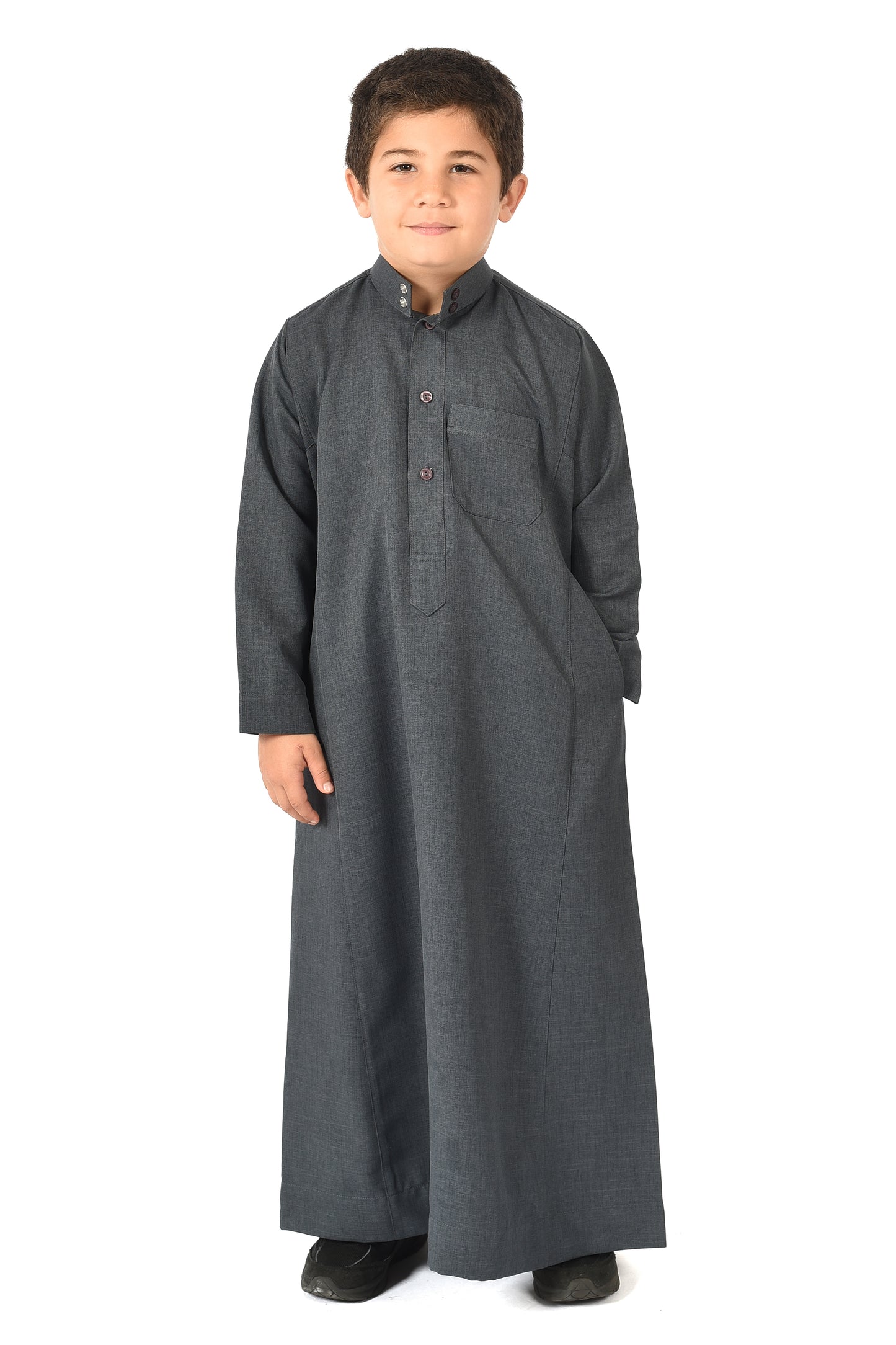 Al-Madini kids winter thobe - Slate