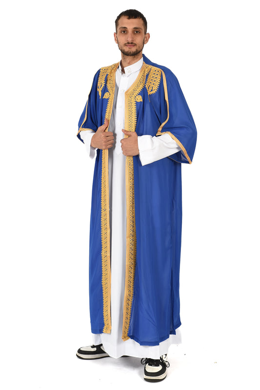 Mens Saudi Abaya Jubba - Blue