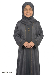 Turbulence Girls Saudi Abaya with Subtle Floral Detailing