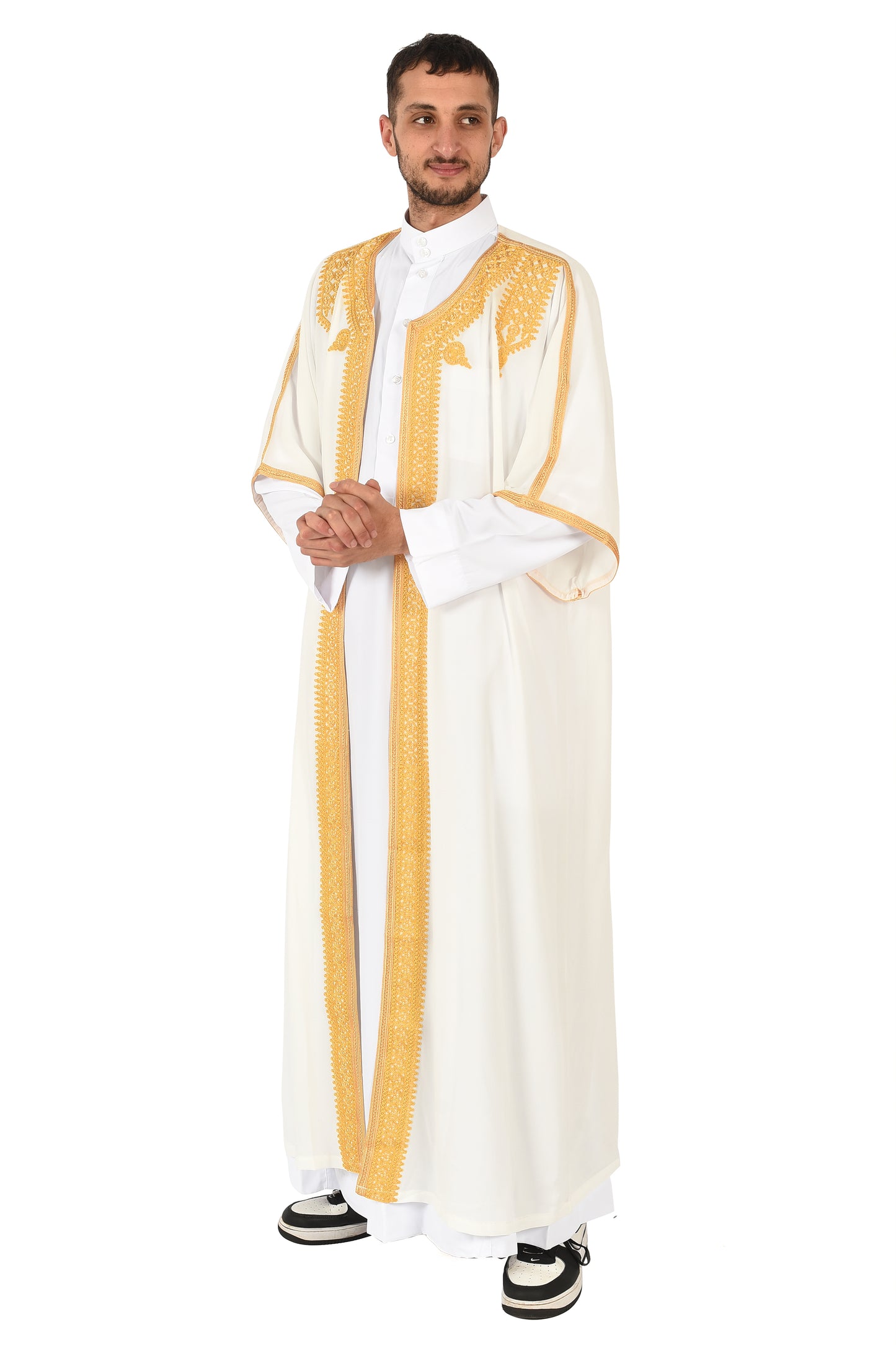 Mens Saudi Abaya Jubba - White
