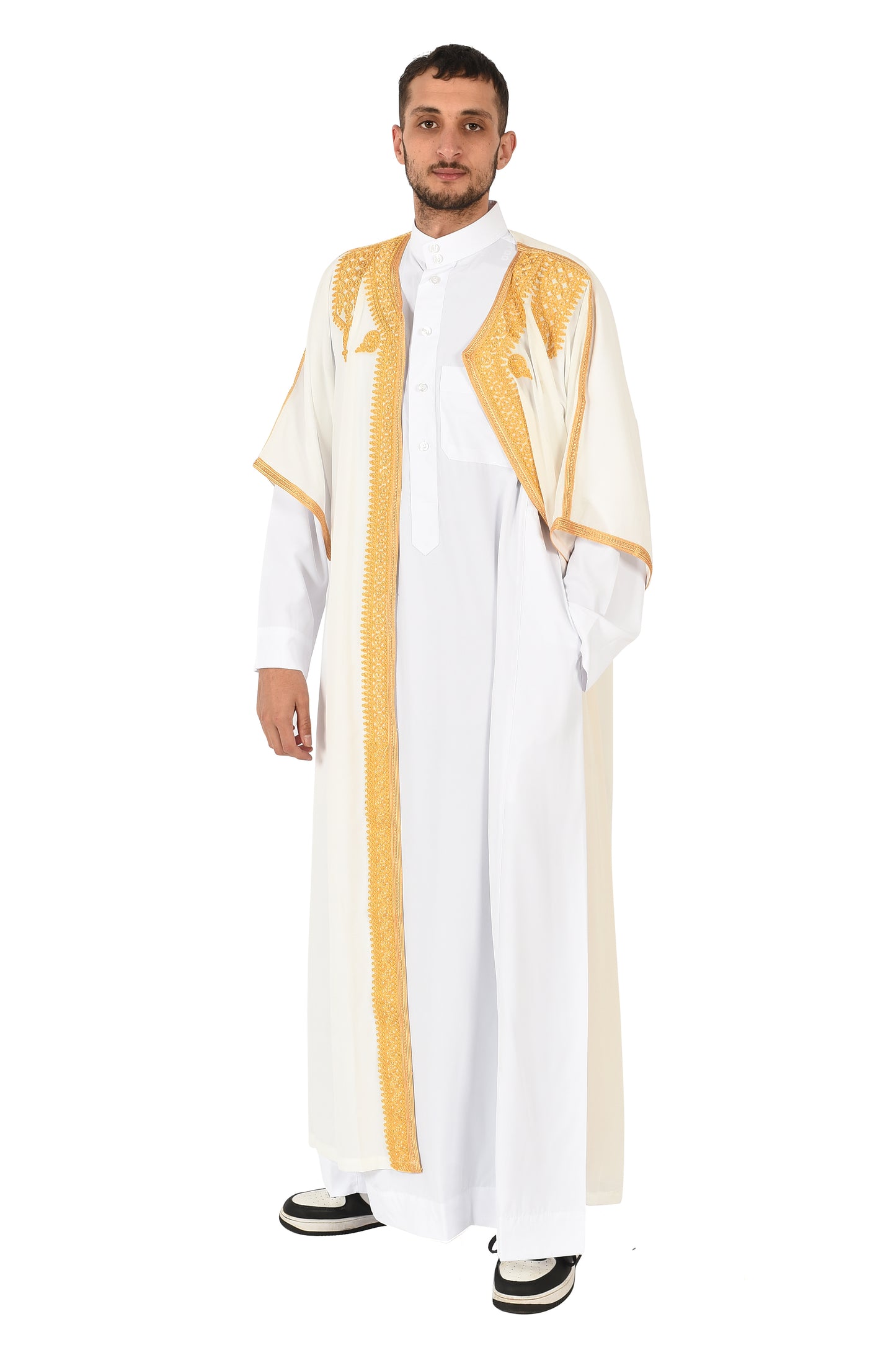 Mens Saudi Abaya Jubba - White