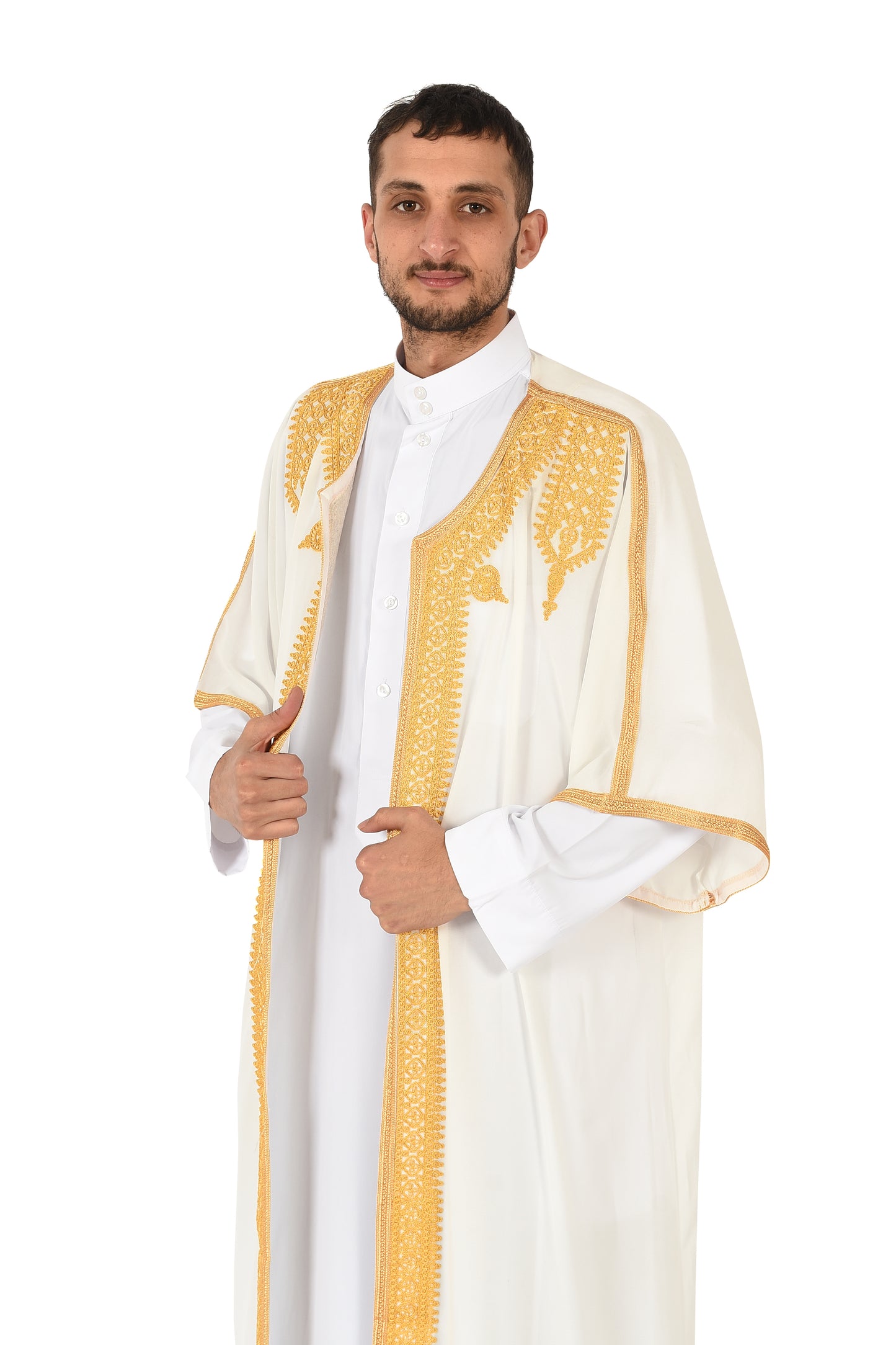Mens Saudi Abaya Jubba - White