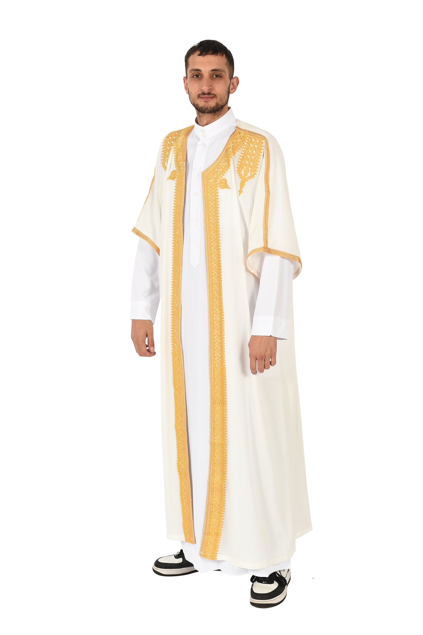 Mens Saudi Abaya Jubba - White