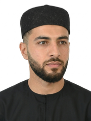 Black Speckle Textured Fez