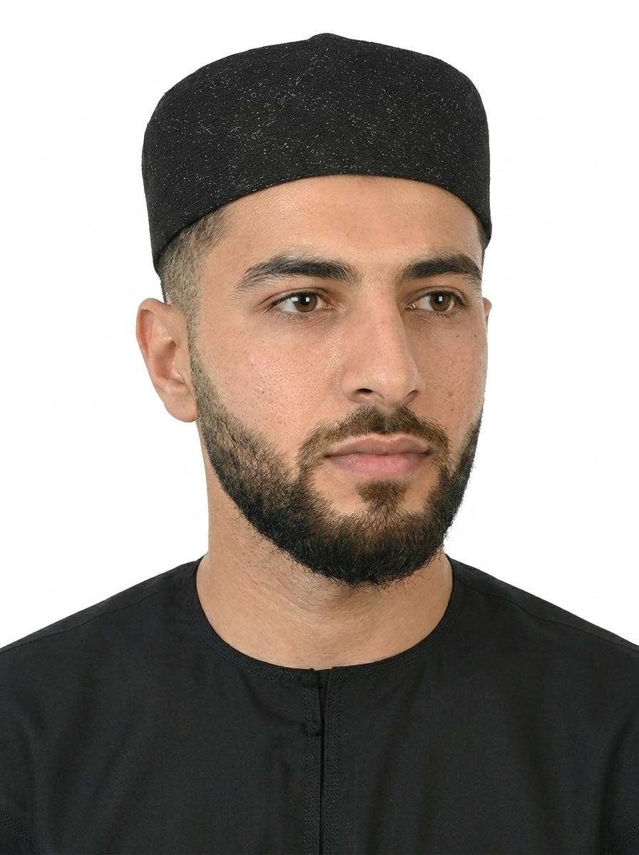 Black Speckle Textured Fez