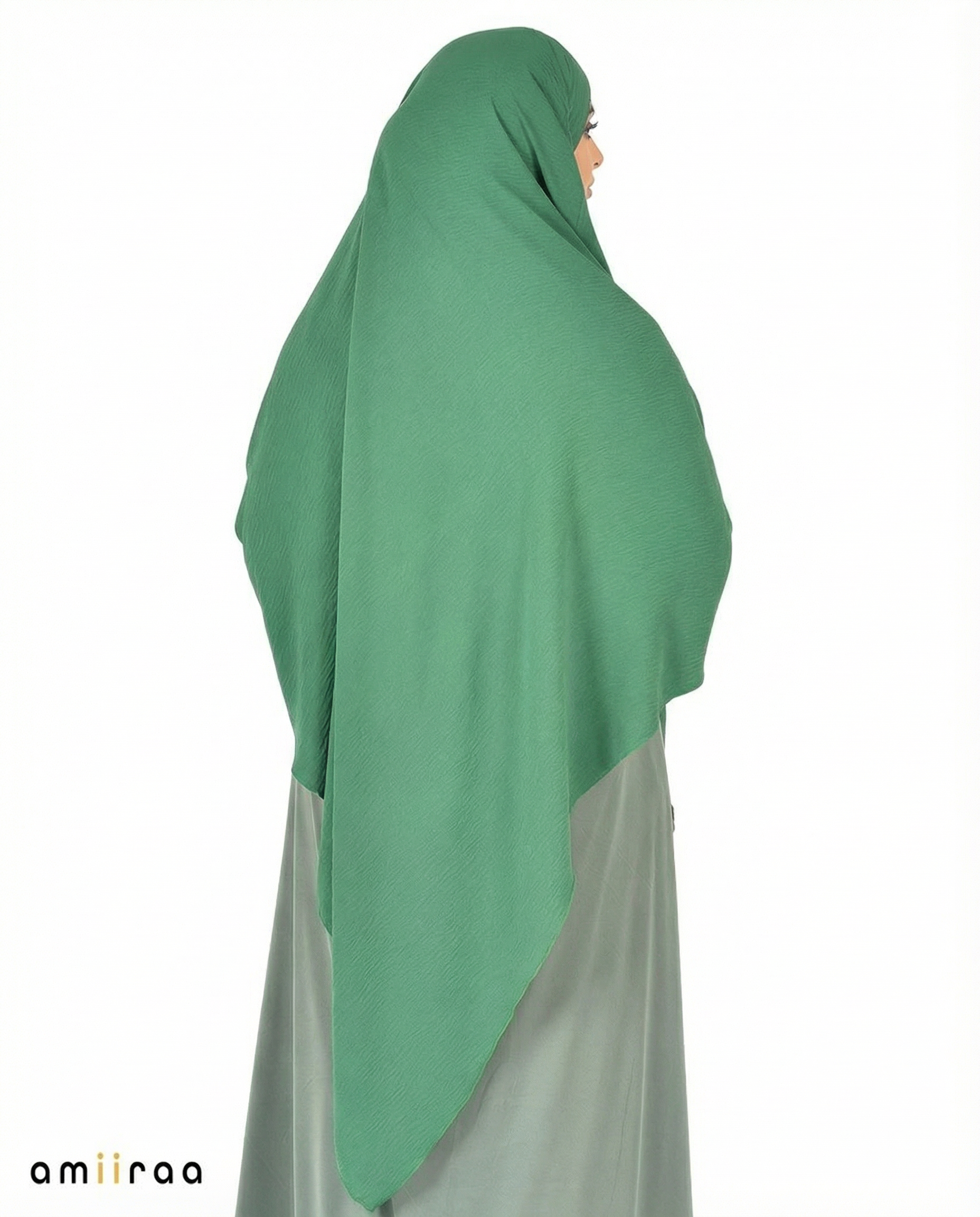 Green Tambourine Single Layer Airflow Modest Khimar