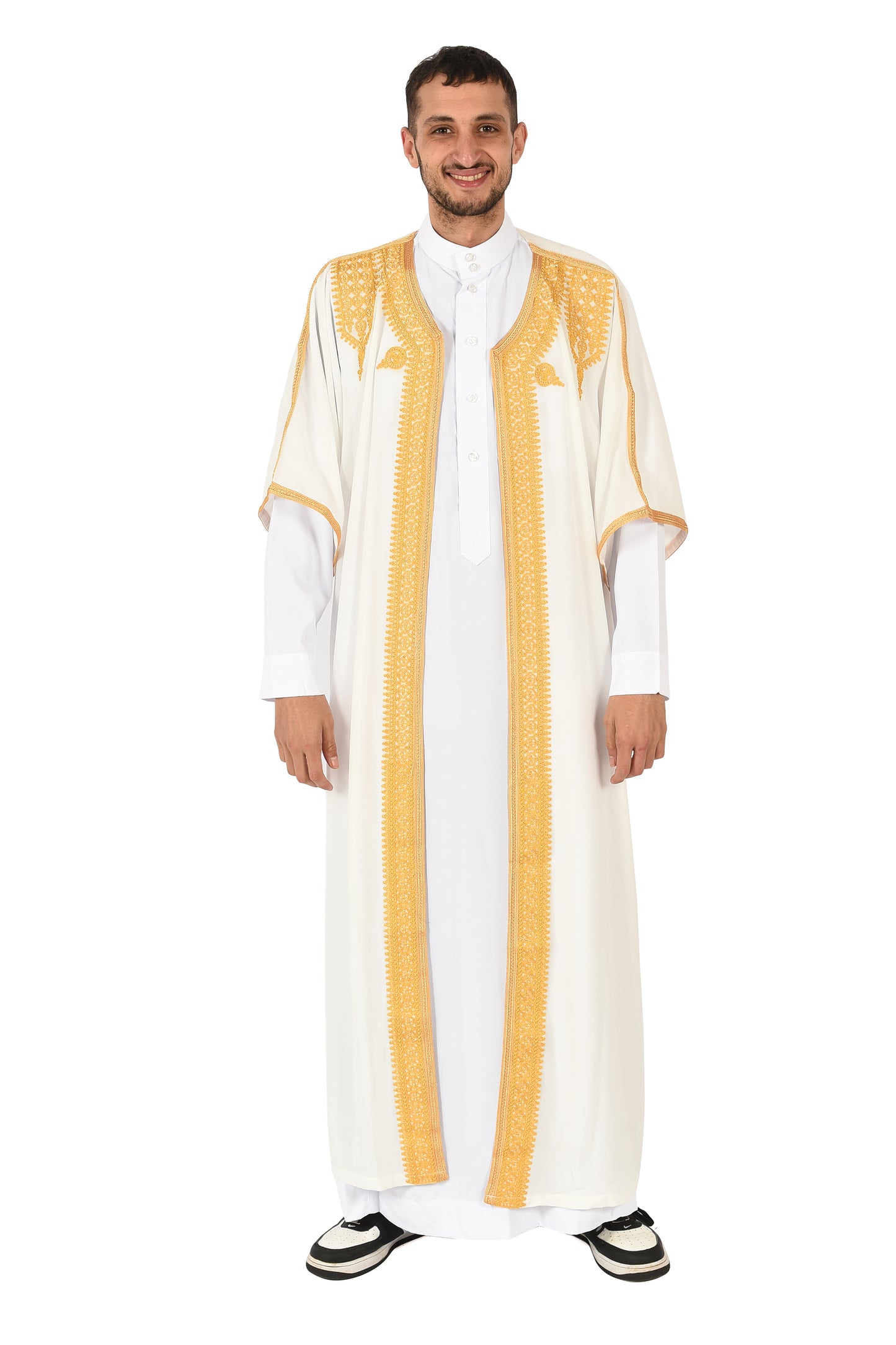 Mens Saudi Abaya Jubba - White