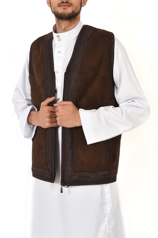 Winter Waist Coat for men - Chicory Coffee