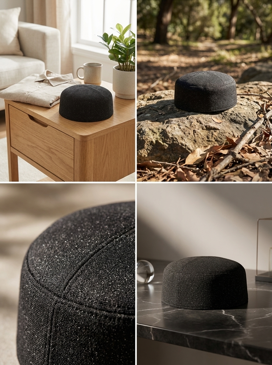 Black Speckle Textured Fez