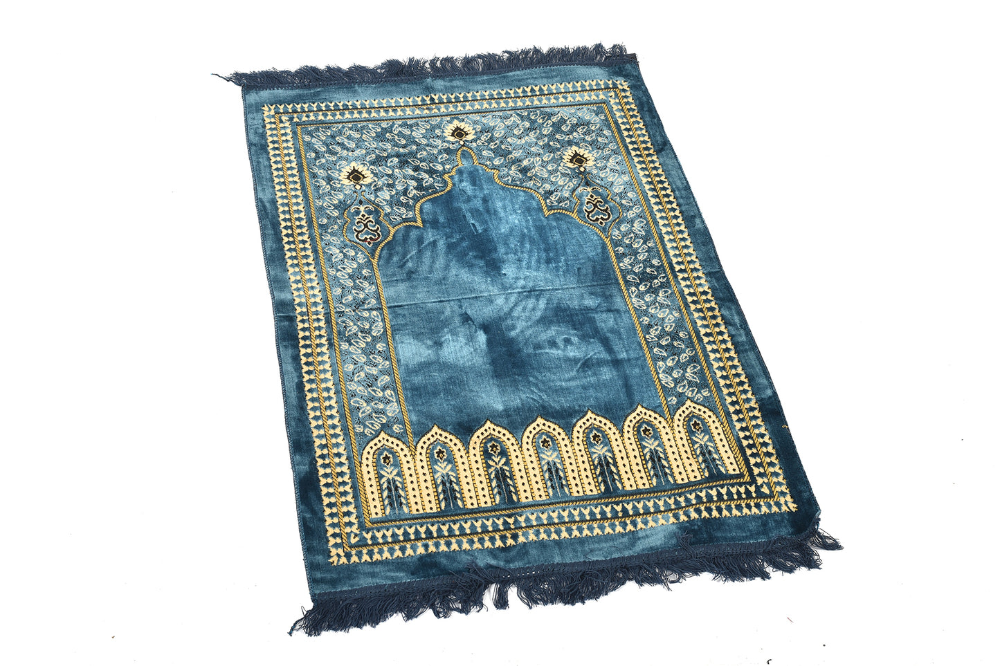 Premium Prayer Rug – Elegant Islamic Design in Royal Blue  (musallahs )