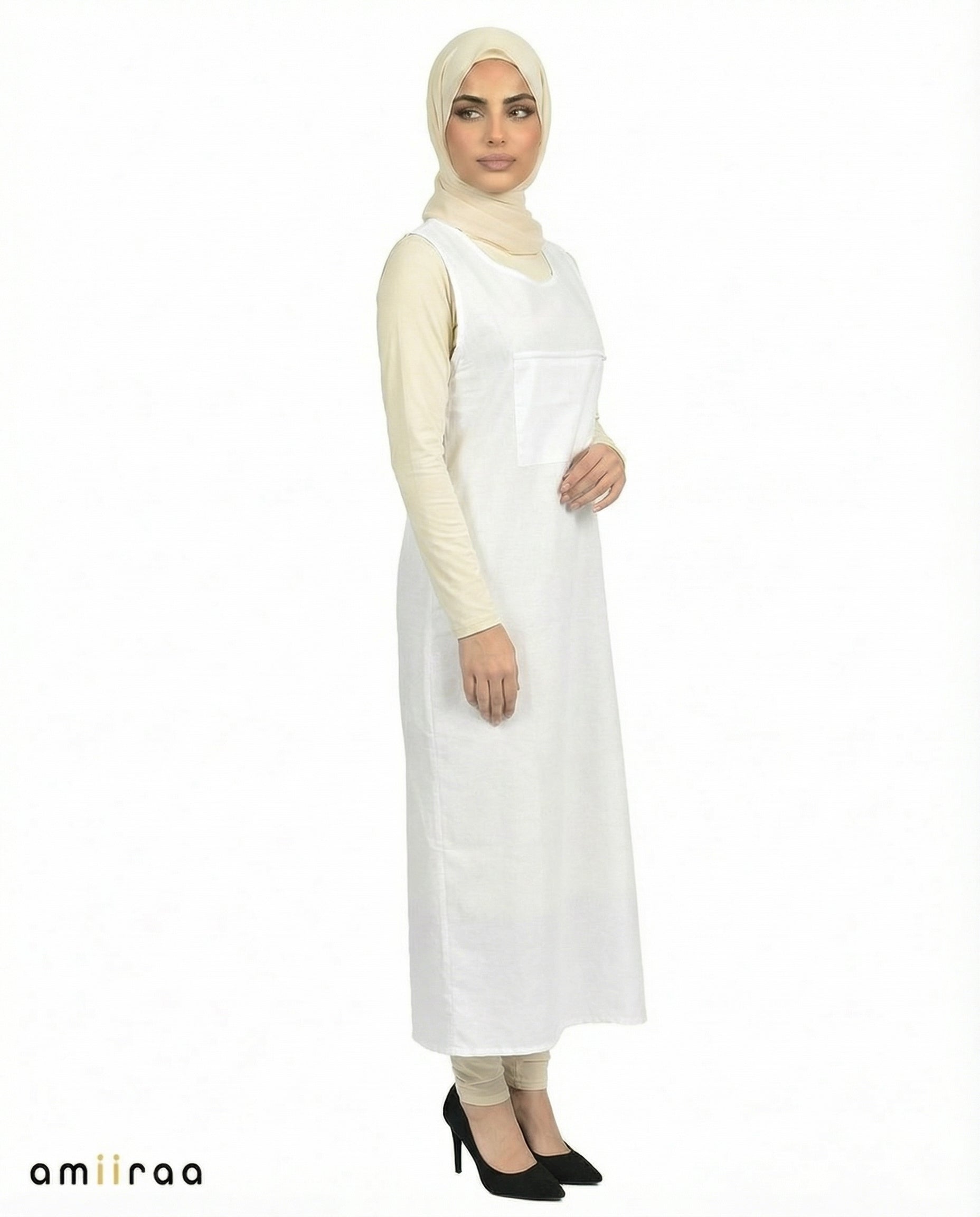 Brilliant White Essential Lightweight Ladies Ihram Petticoat