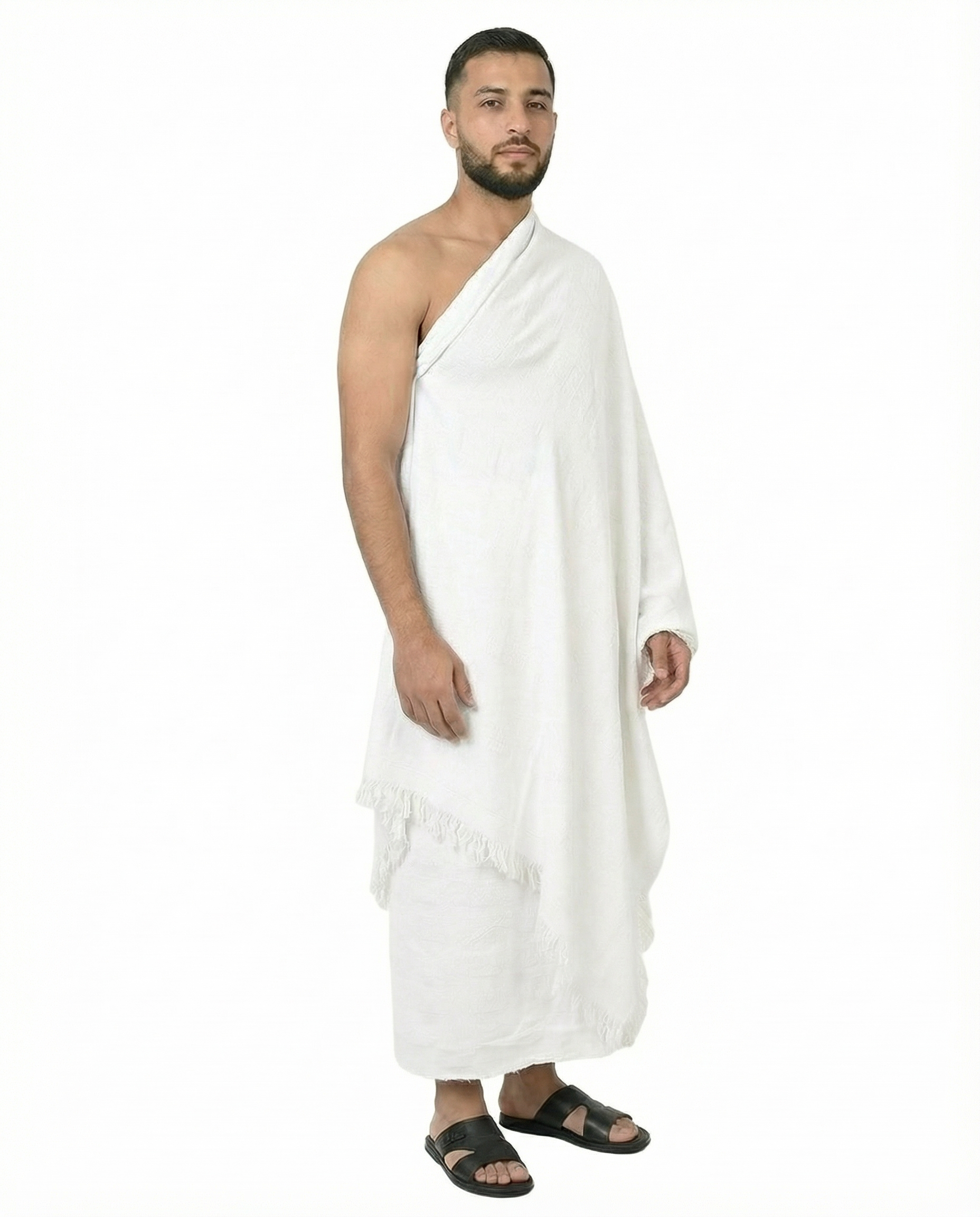 Brilliant White Classic Lightweight Men’s Ihram Two-Piece Set