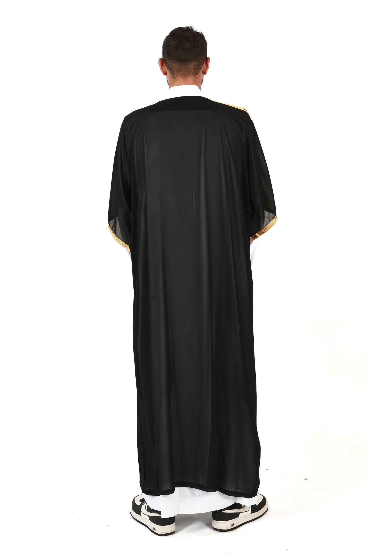 Mens Saudi Abaya Jubba - Black