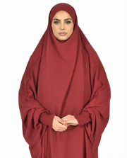 Red Plum Flow One-Piece Jilbab