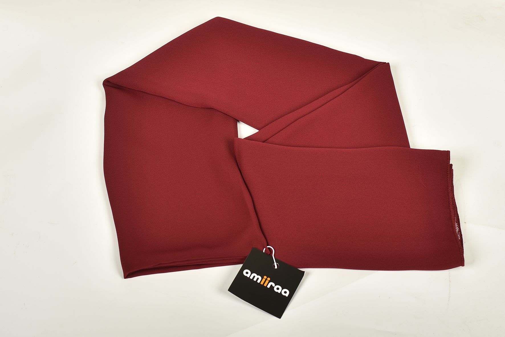 Earth Red Lightweight Rectangular Chiffon Scarf for Women – Sheer Wrap